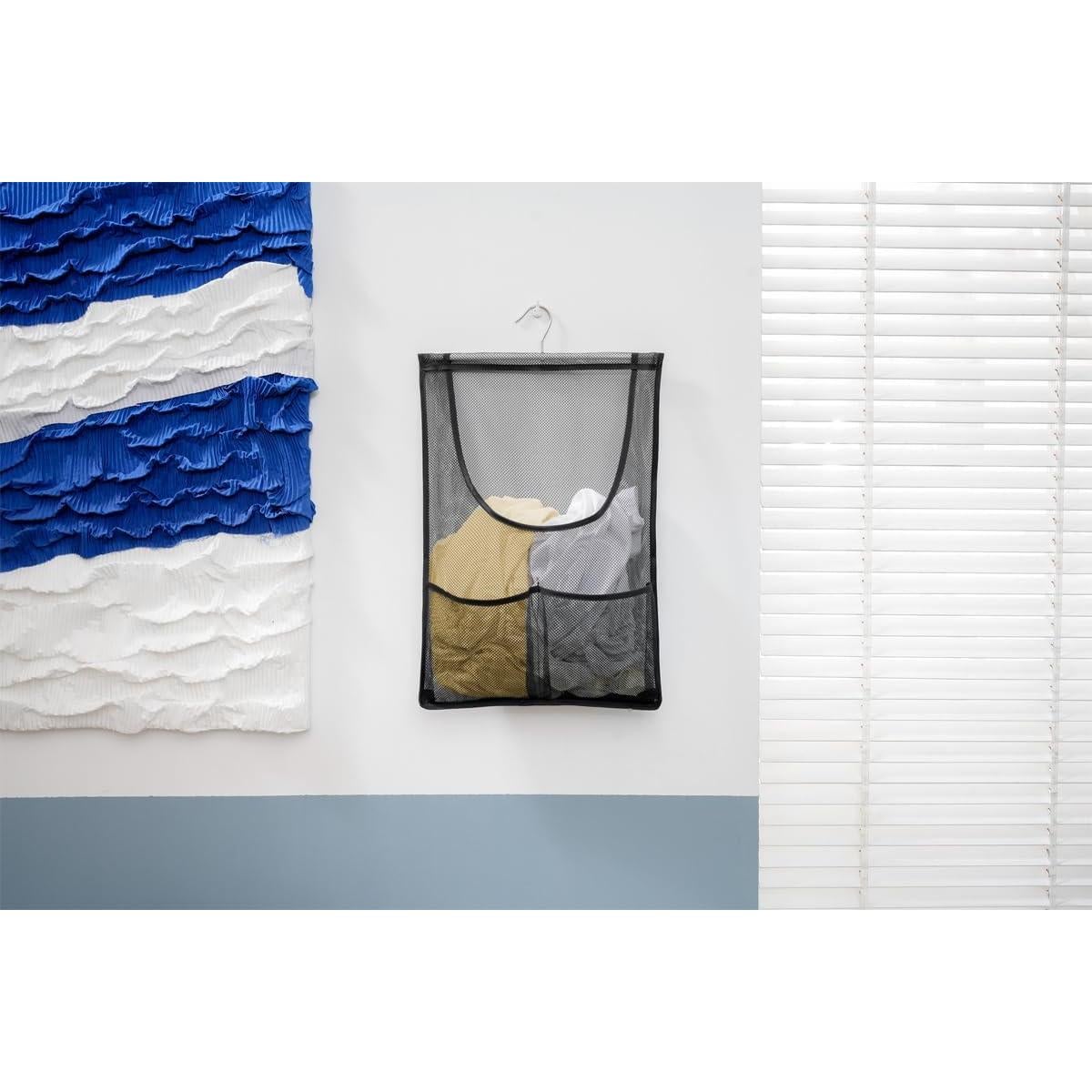 Organizador de Juguetes de Ducha Jelier Malla Colgante Negro