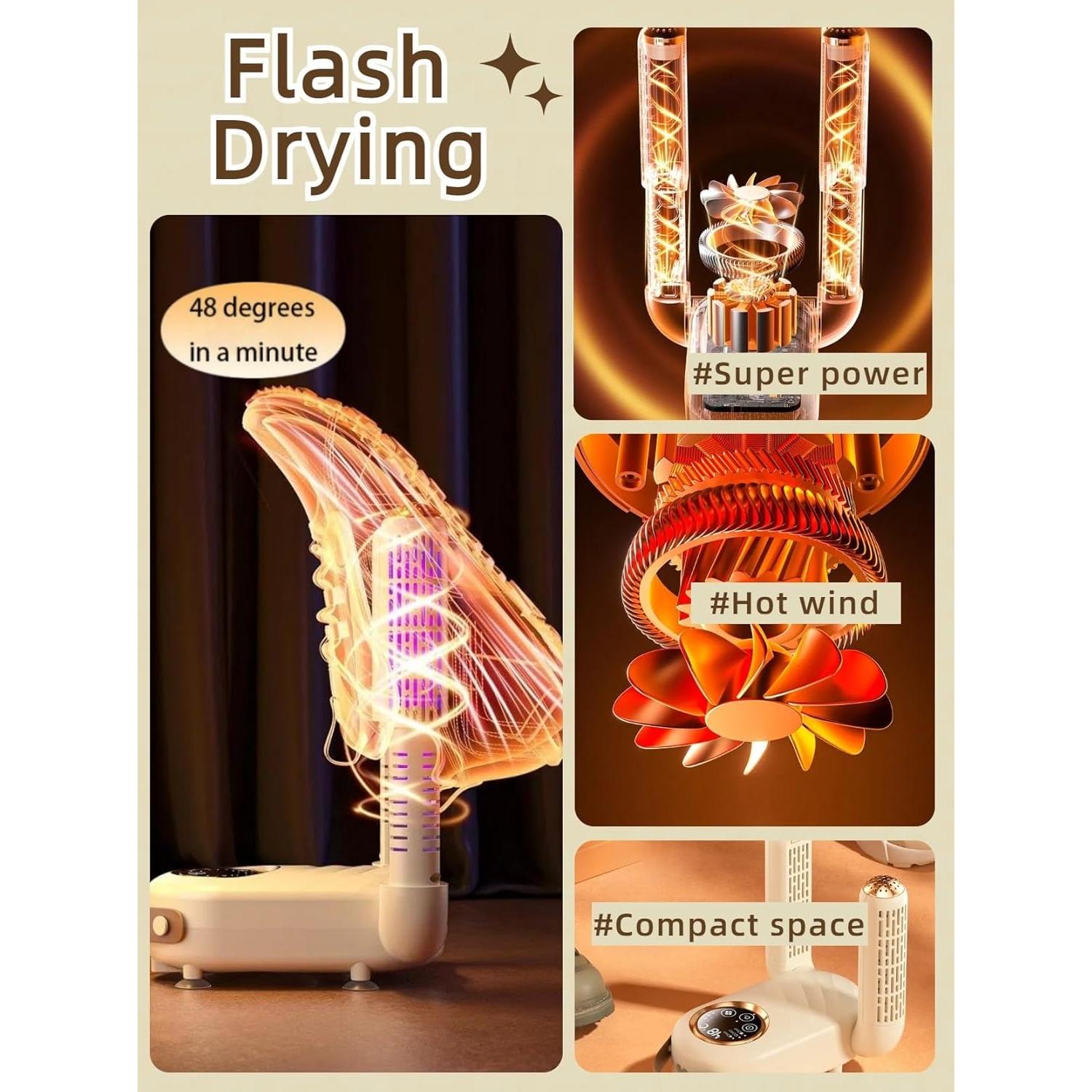 Secador de Botas Puixieom TX-HX01, 200W, Rápido y Seguro