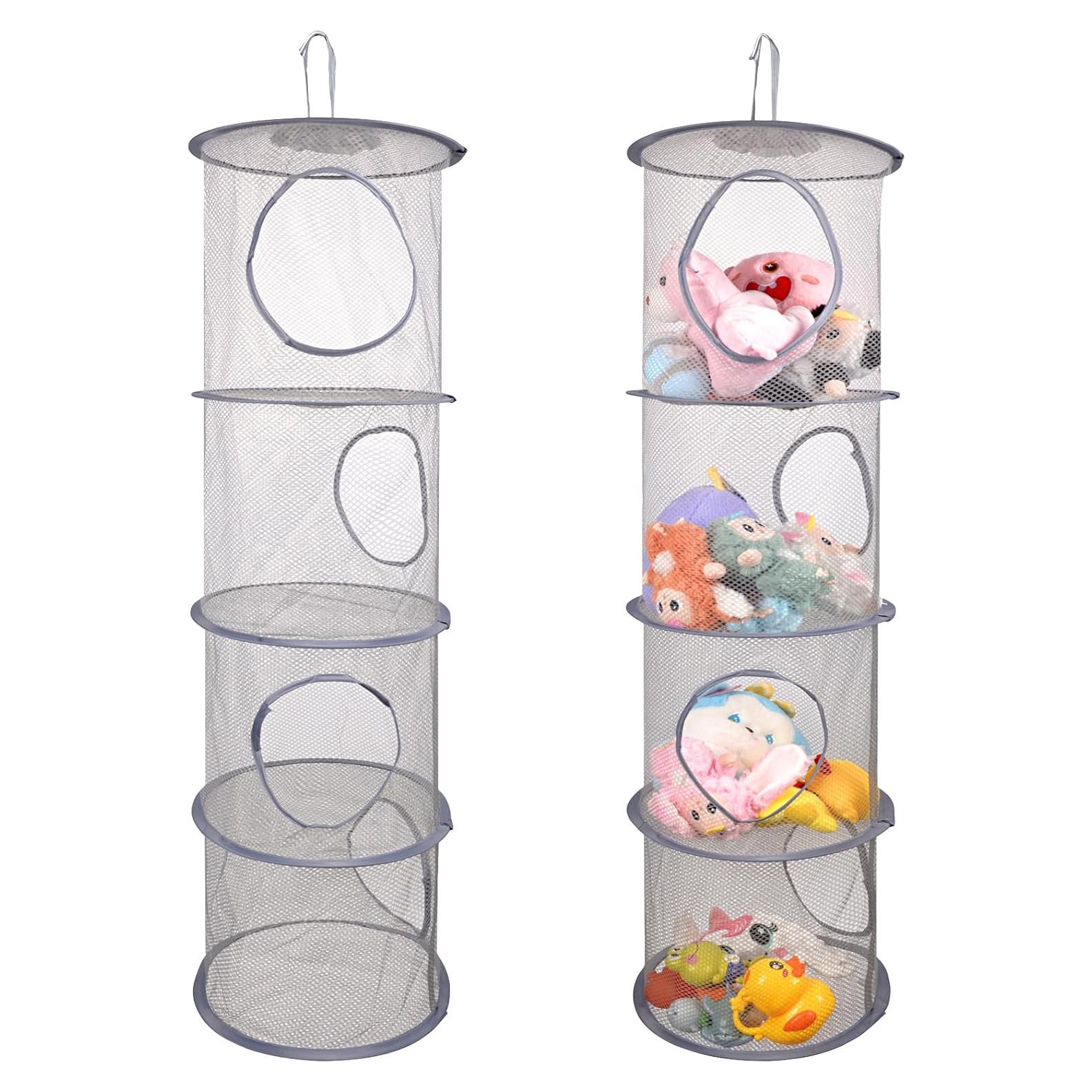 Organizador de Animales de Peluche ChezMax 4 Niveles Gris