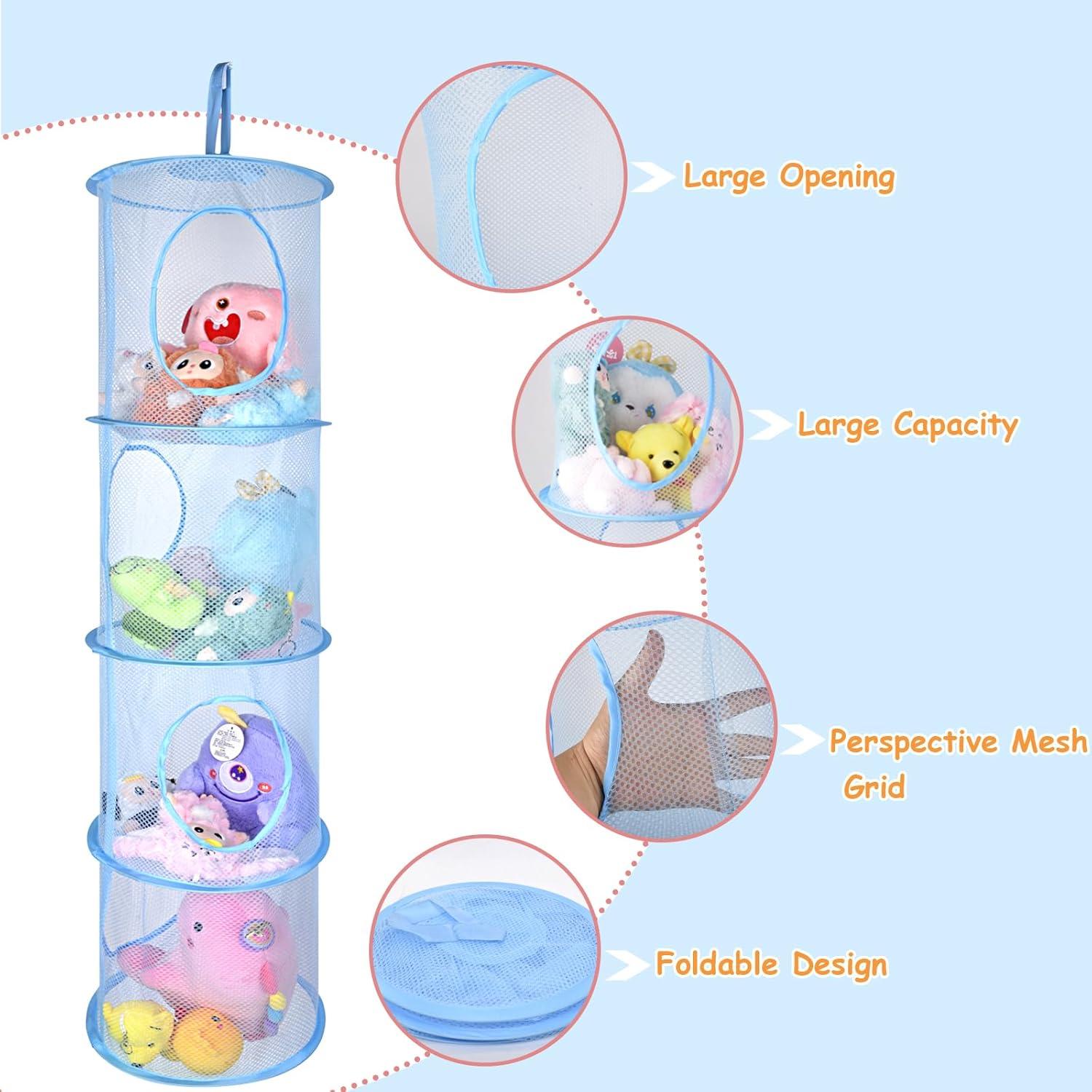 Organizador de Animales de Peluche ChezMax 4 Niveles Gris