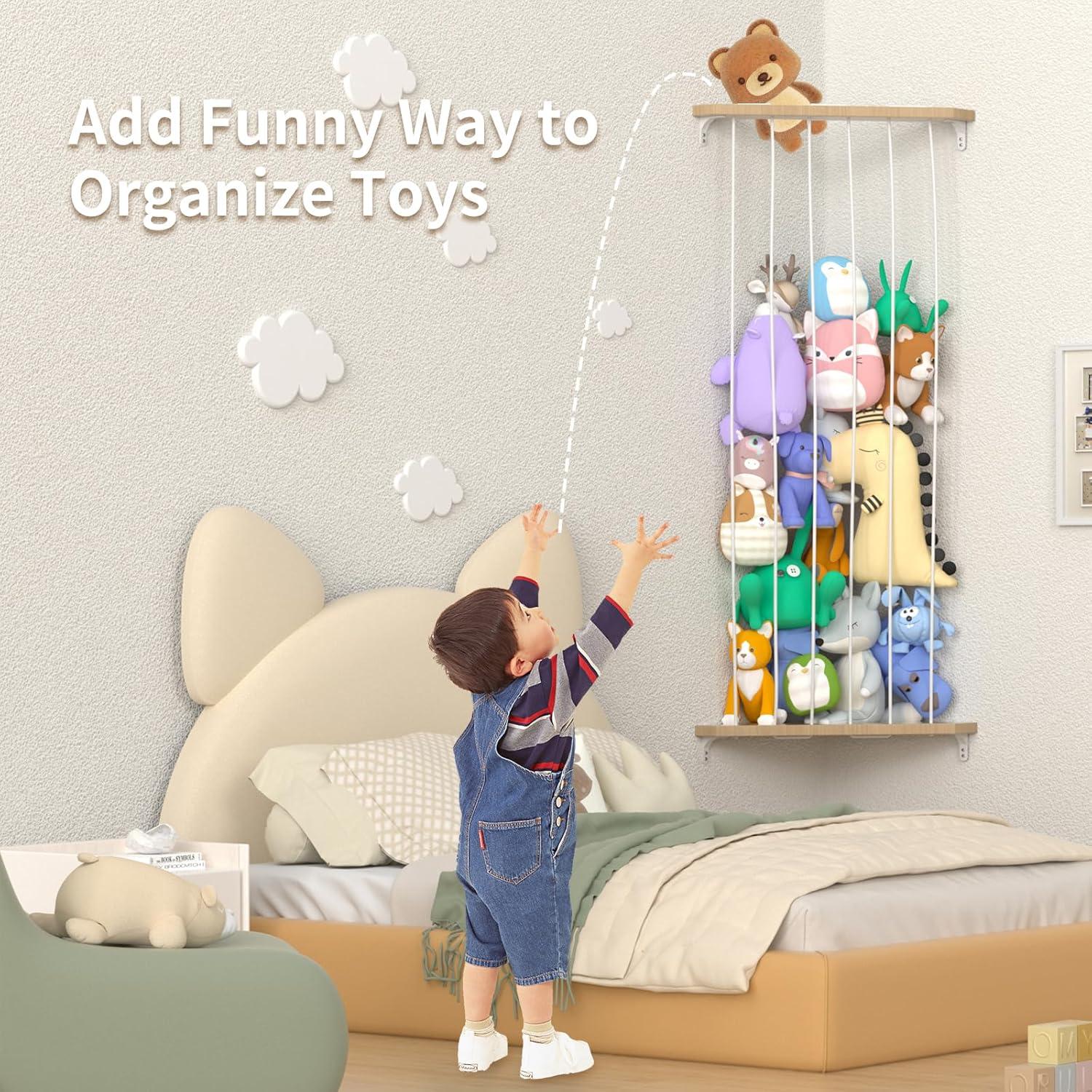 Hamaca de Almacenamiento de Peluches Zayysoha - Madera Pino 1.18 kg