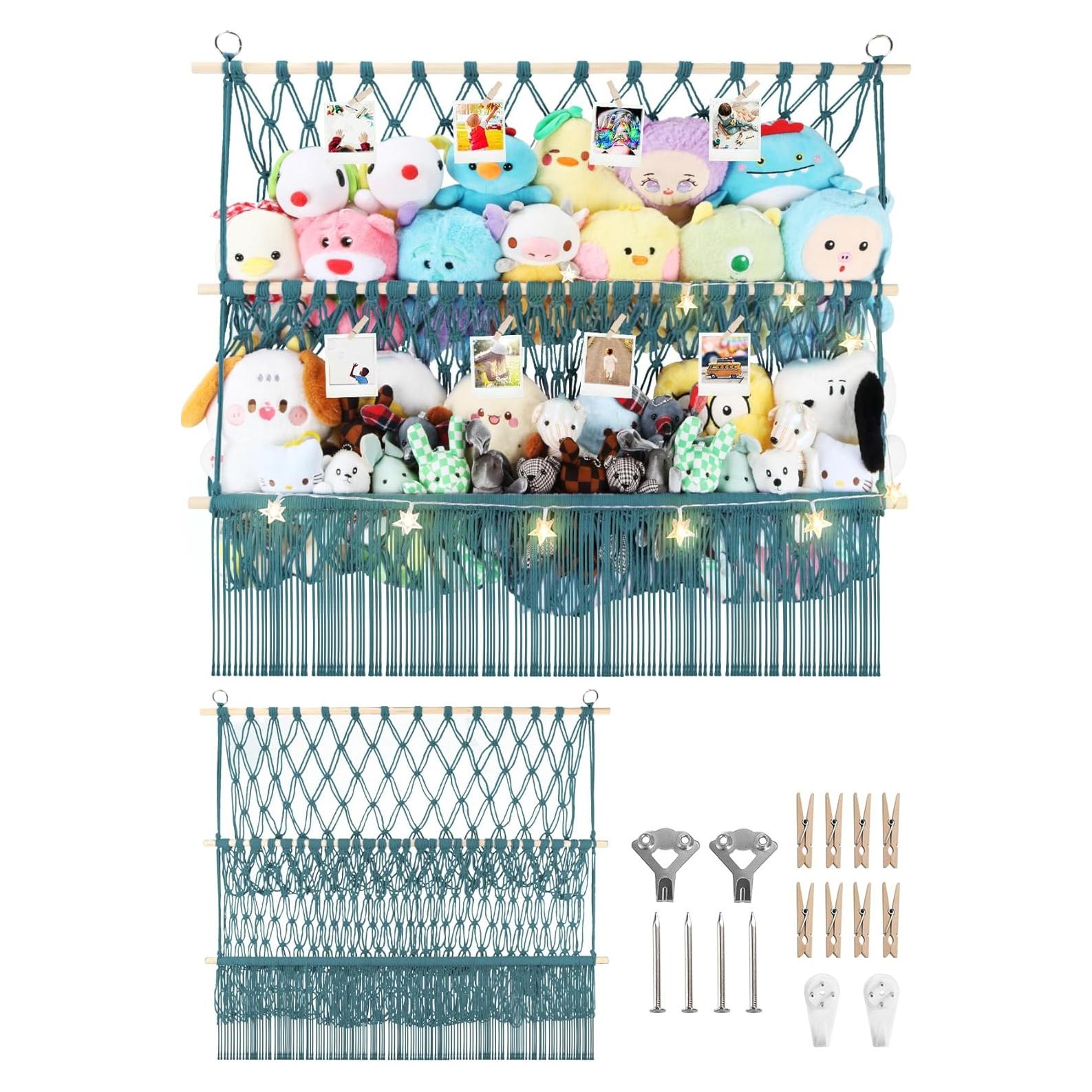 Estante de Almacenamiento de Peluches iHansee 2 Niveles 88.9x76.2cm