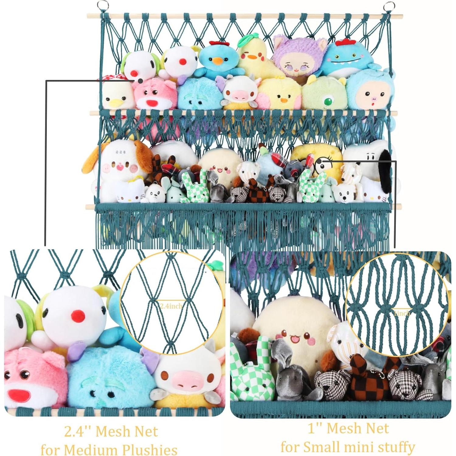 Estante de Almacenamiento de Peluches iHansee 2 Niveles 88.9x76.2cm