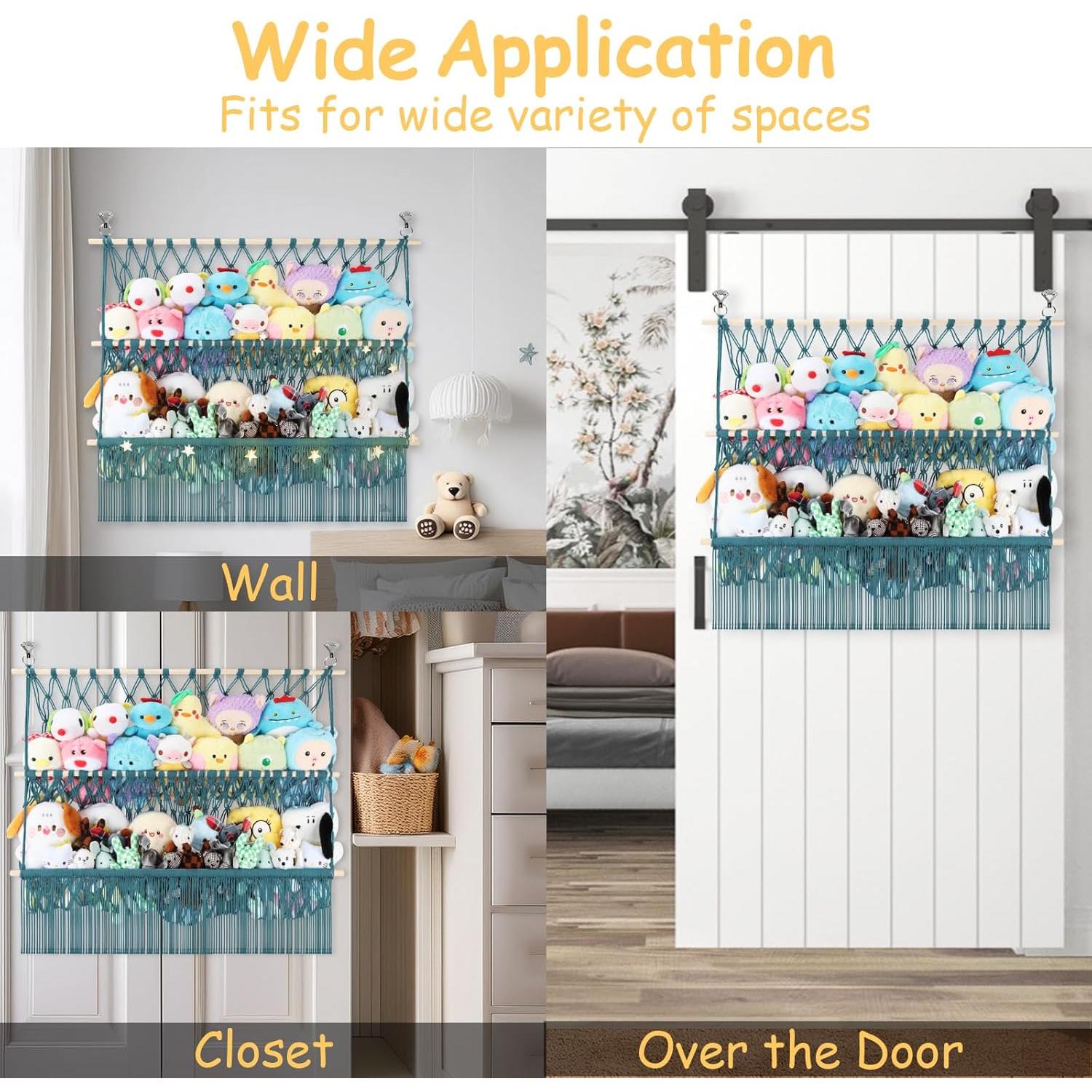 Estante de Almacenamiento de Peluches iHansee 2 Niveles 88.9x76.2cm