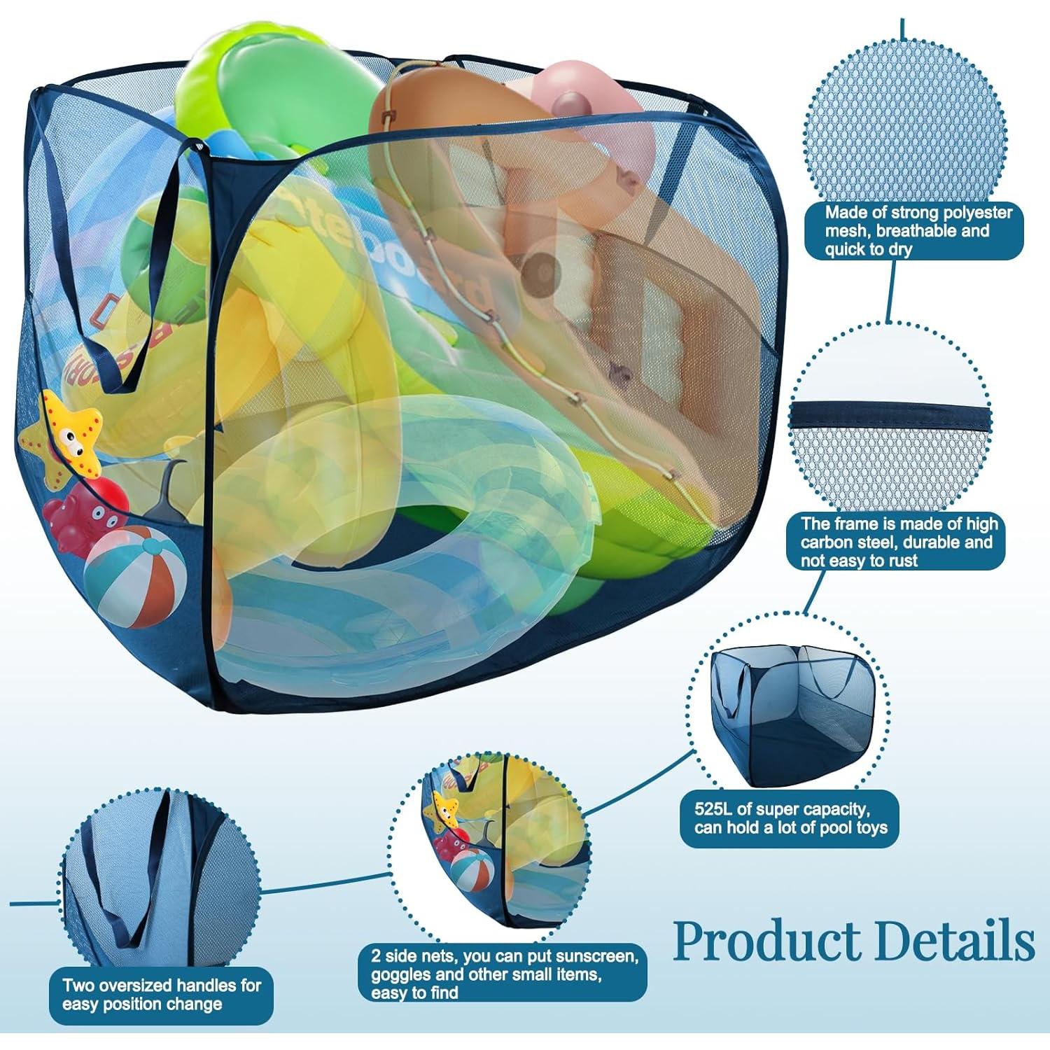 Contenedor de Almacenamiento de Juguetes de Piscina Feoang 81x76cm