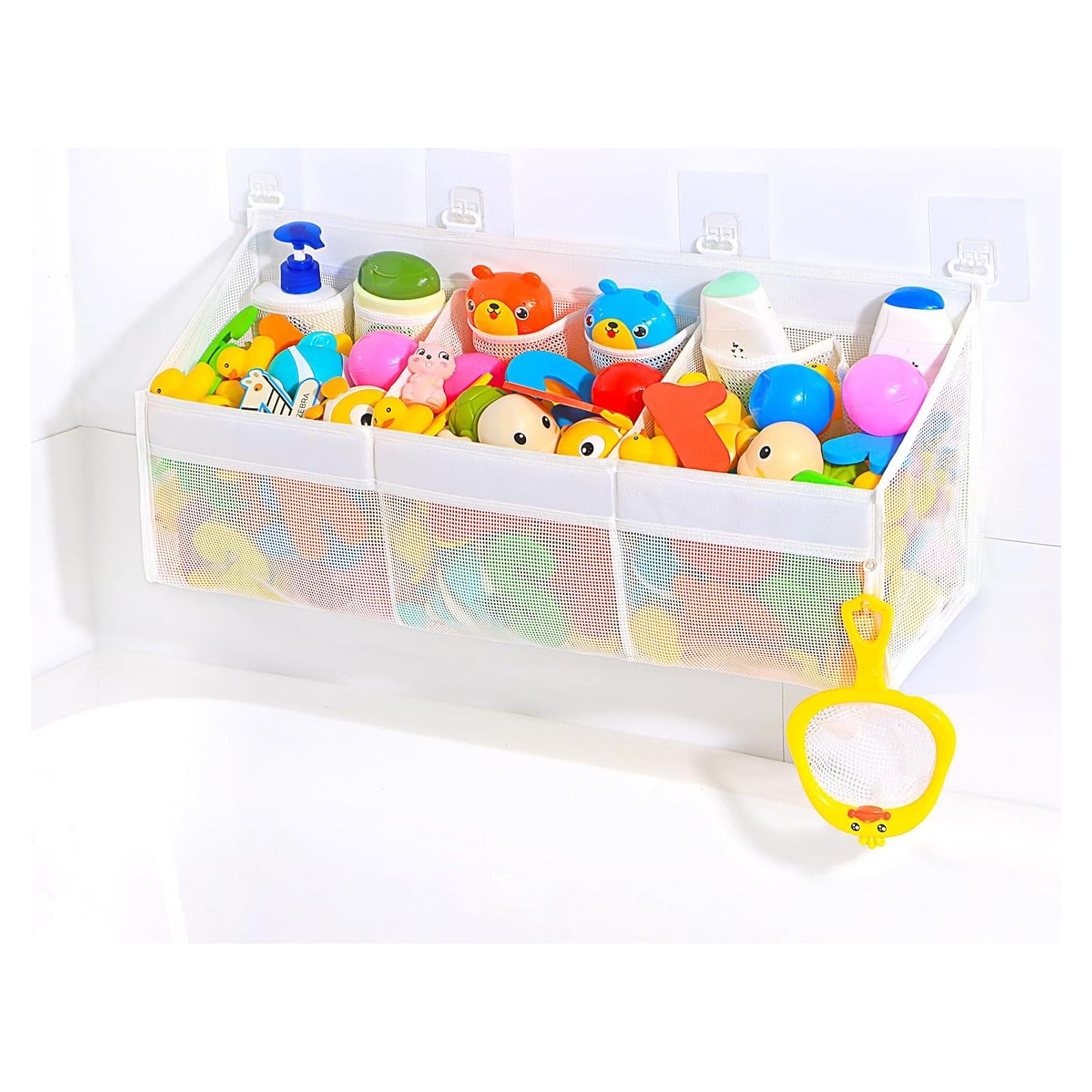 Organizador de Juguetes de Baño KPH - Malla Transpirable 6 Bolsillos