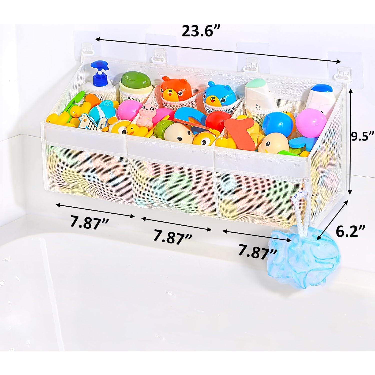 Organizador de Juguetes de Baño KPH - Malla Transpirable 6 Bolsillos