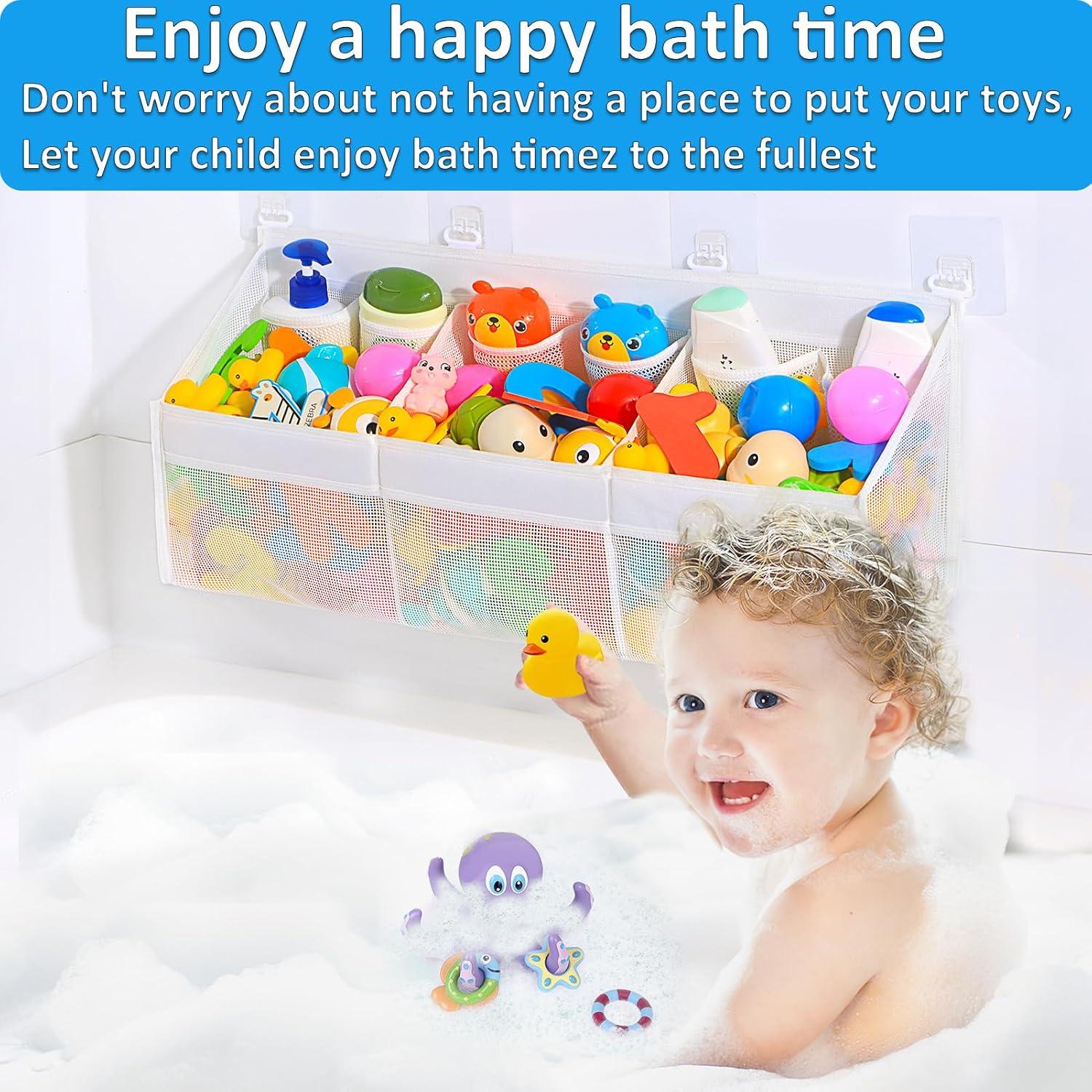 Organizador de Juguetes de Baño KPH - Malla Transpirable 6 Bolsillos
