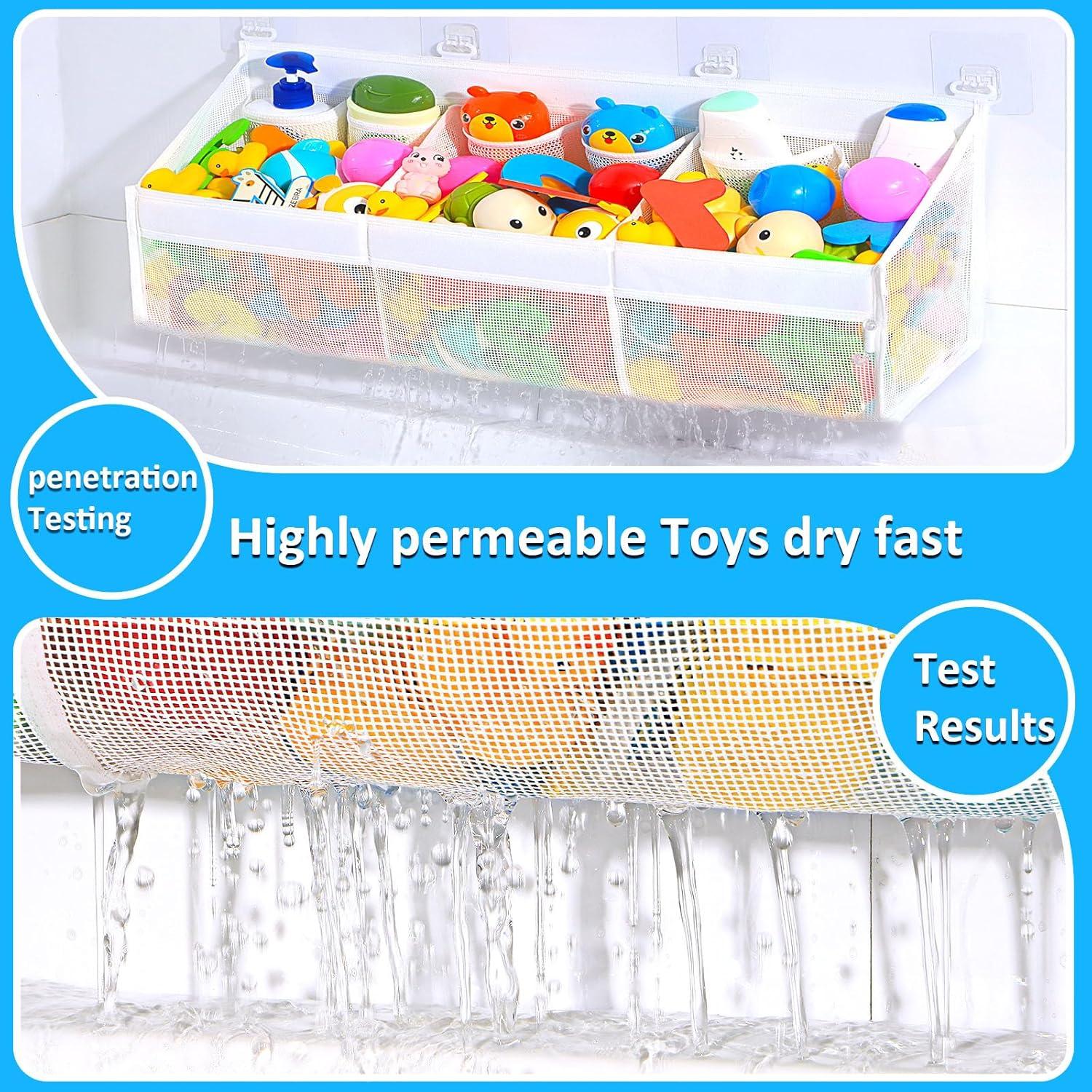 Organizador de Juguetes de Baño KPH - Malla Transpirable 6 Bolsillos