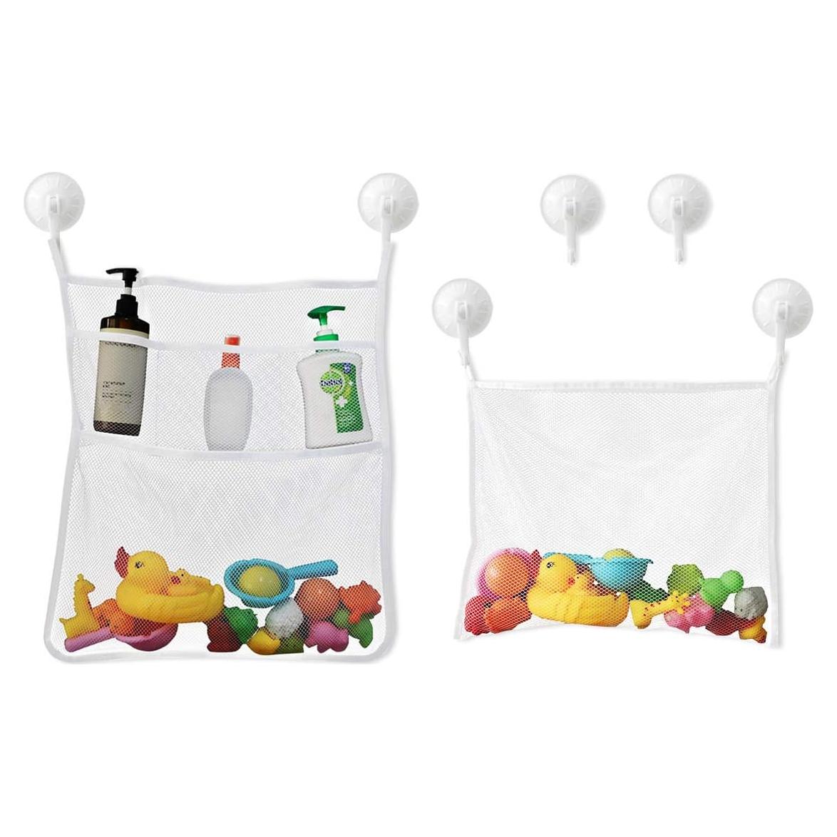 Organizador de Juguetes de Baño TTSAM Malla Portátil Blanco