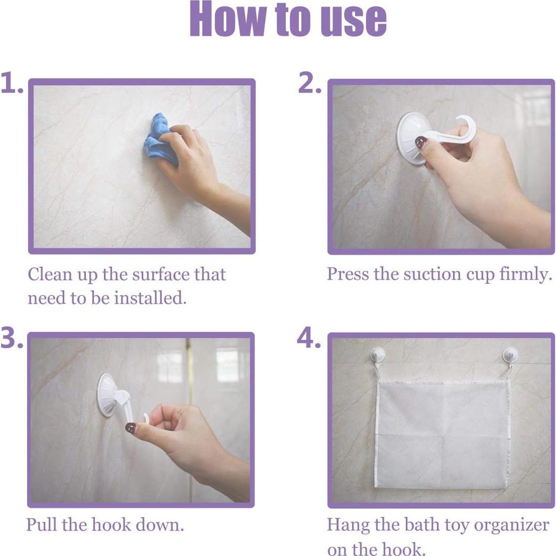 Organizador de Juguetes de Baño TTSAM Malla Portátil Blanco