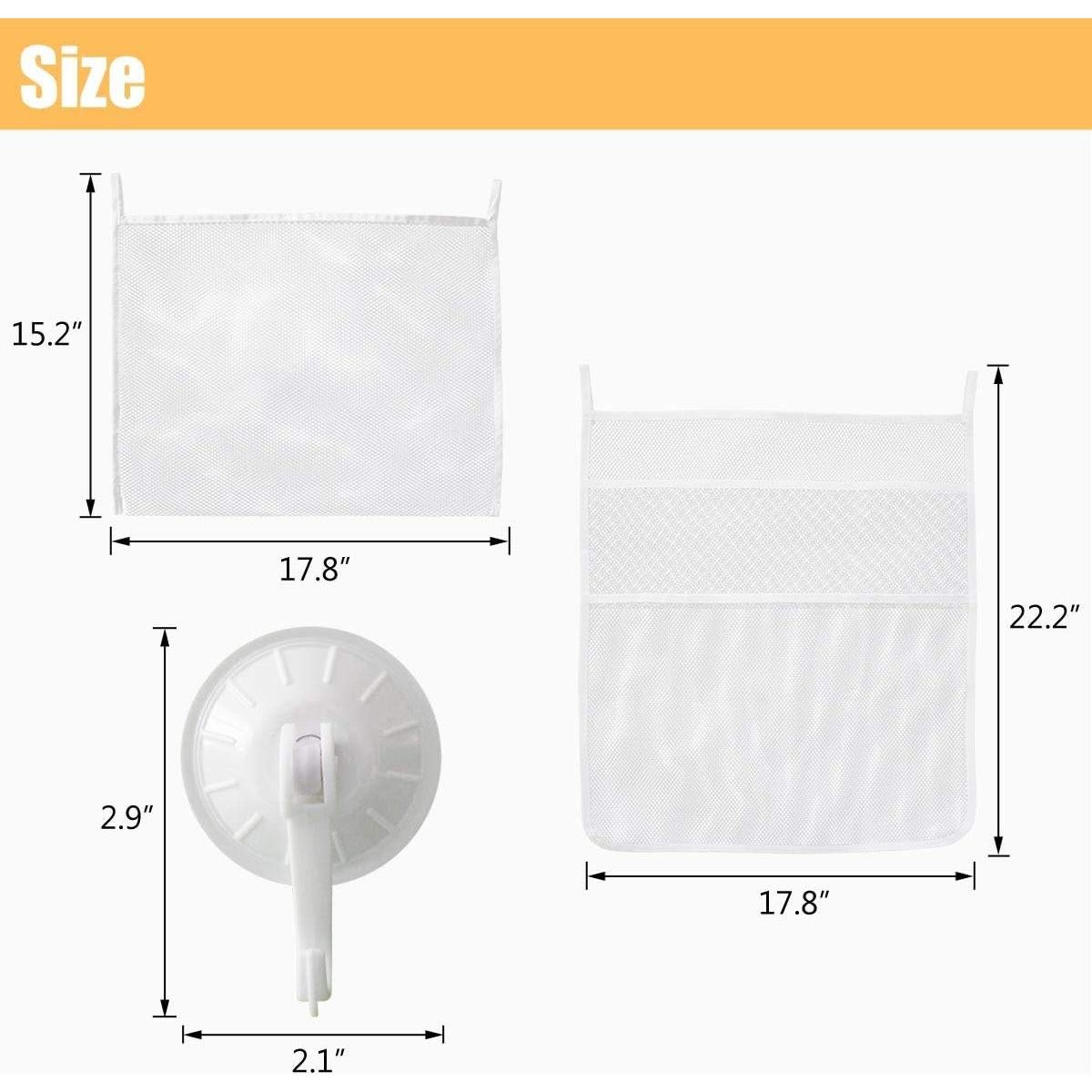 Organizador de Juguetes de Baño TTSAM Malla Portátil Blanco