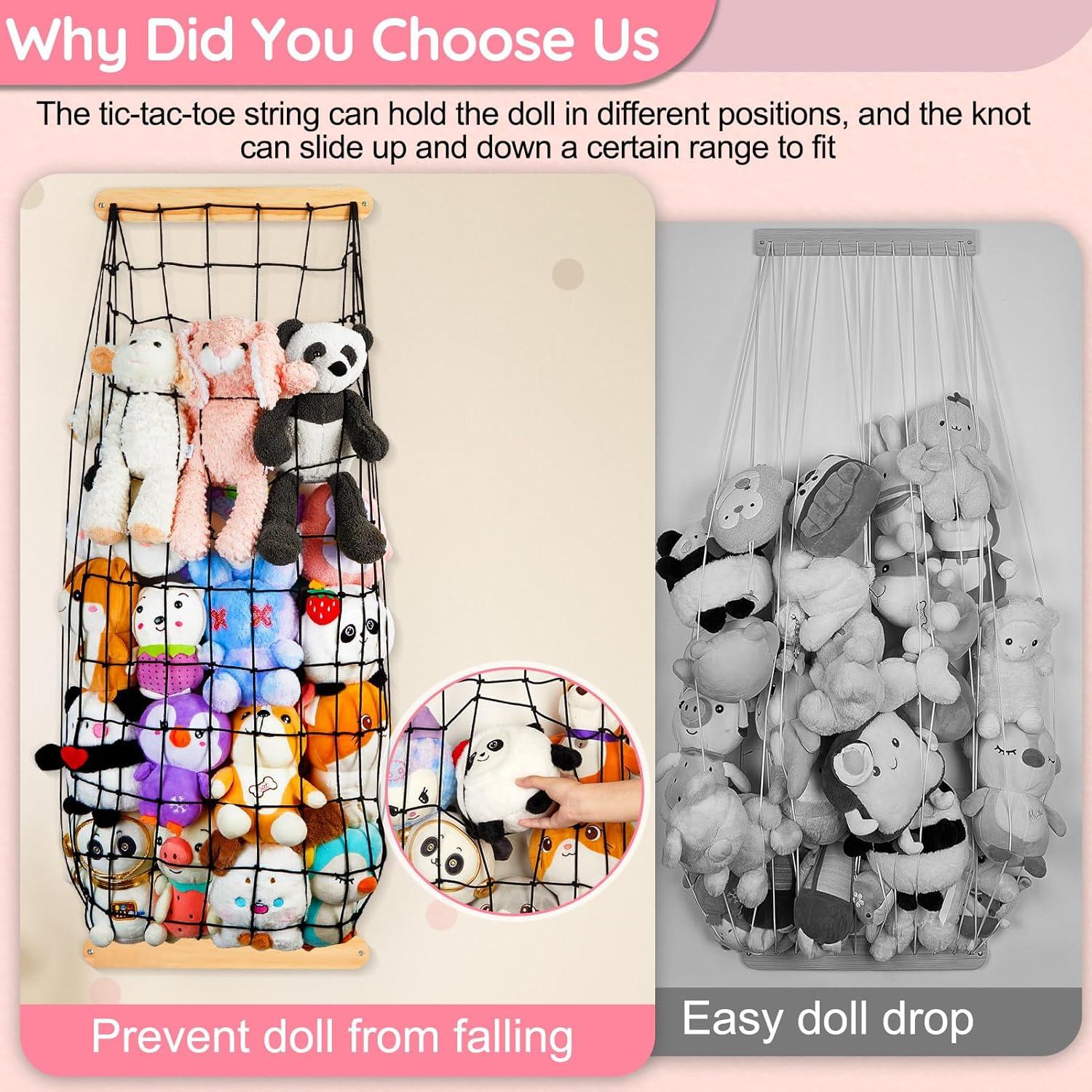 Organizador de Juguetes de Peluche Unicornio - Hamaca LED