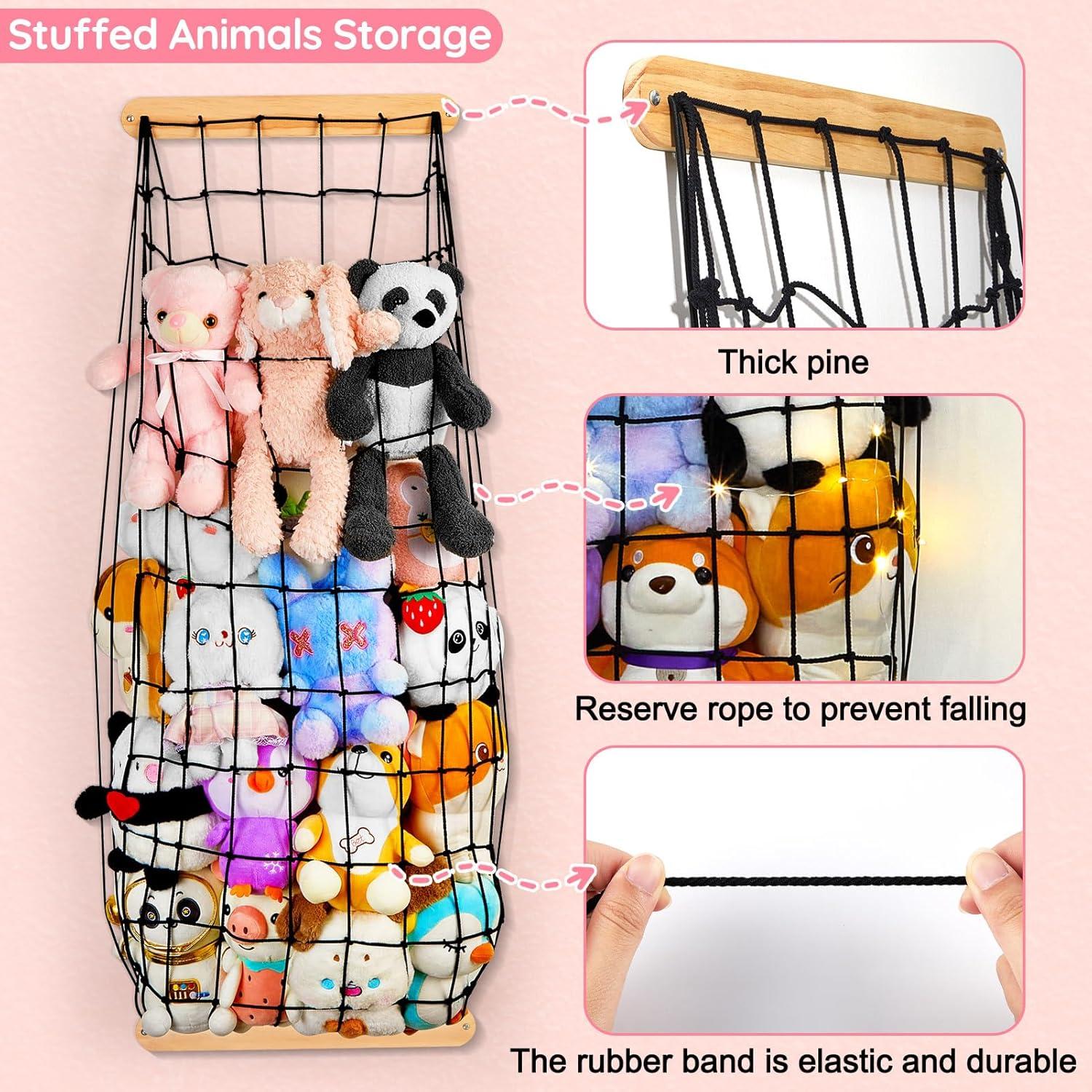 Organizador de Juguetes de Peluche Unicornio - Hamaca LED