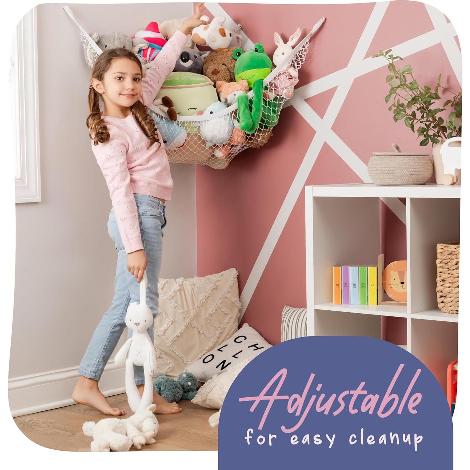 Hamaca de Animales de Peluche Yofi Design - Almacenamiento 170x170 cm