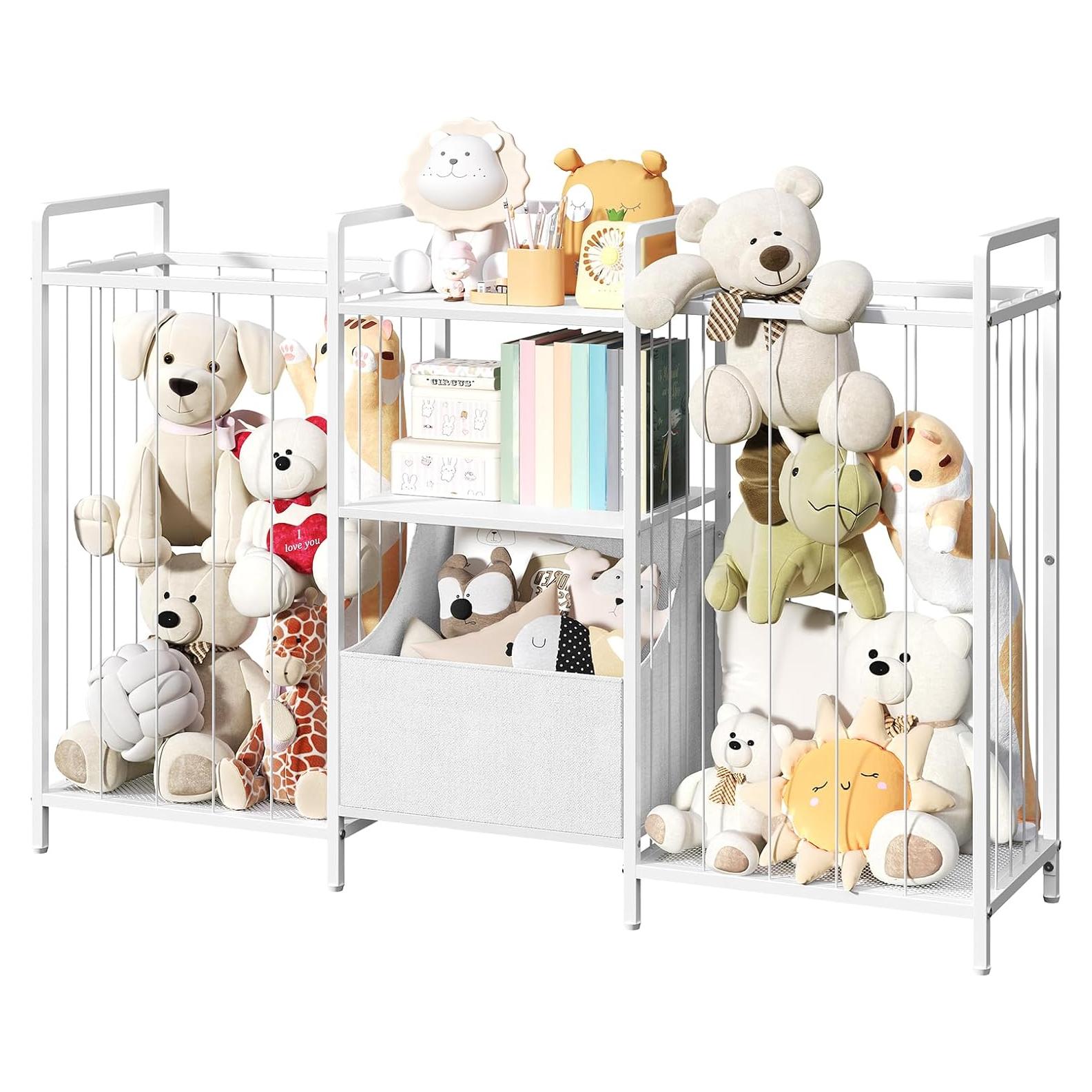 Estantería de Almacenamiento de Juguetes MAHANCRIS Blanca 116.8x30x76.7cm