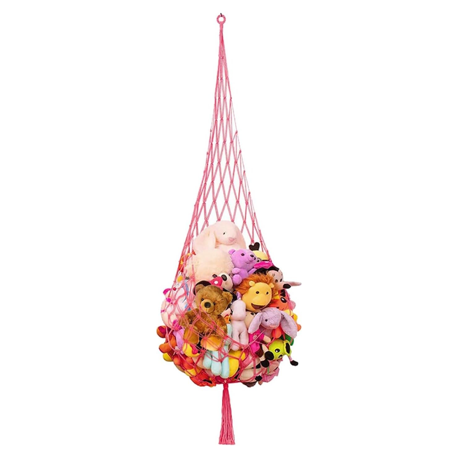 Red de Almacenamiento para Peluches MFBJXC Rosa 180x46 cm