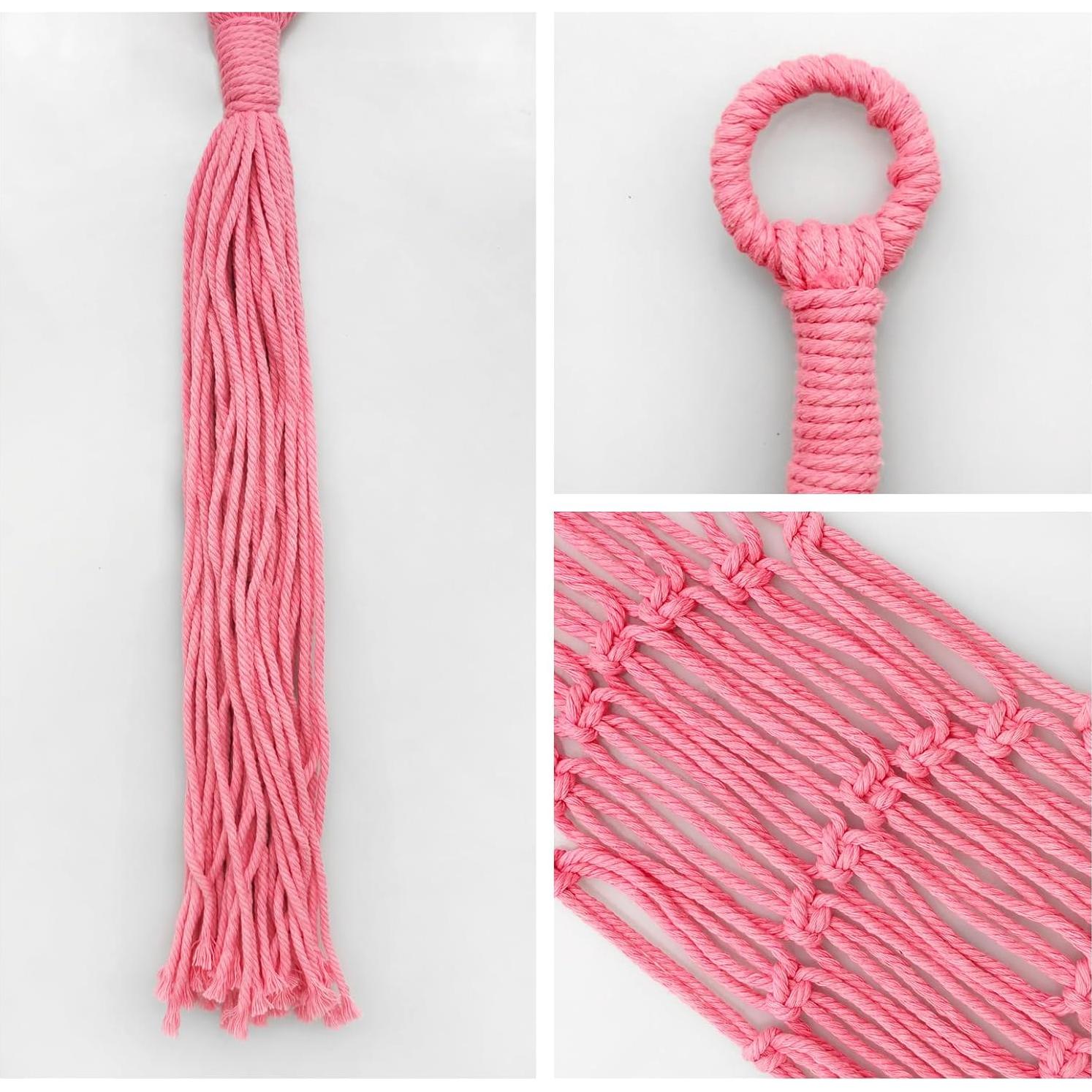 Red de Almacenamiento para Peluches MFBJXC Rosa 180x46 cm