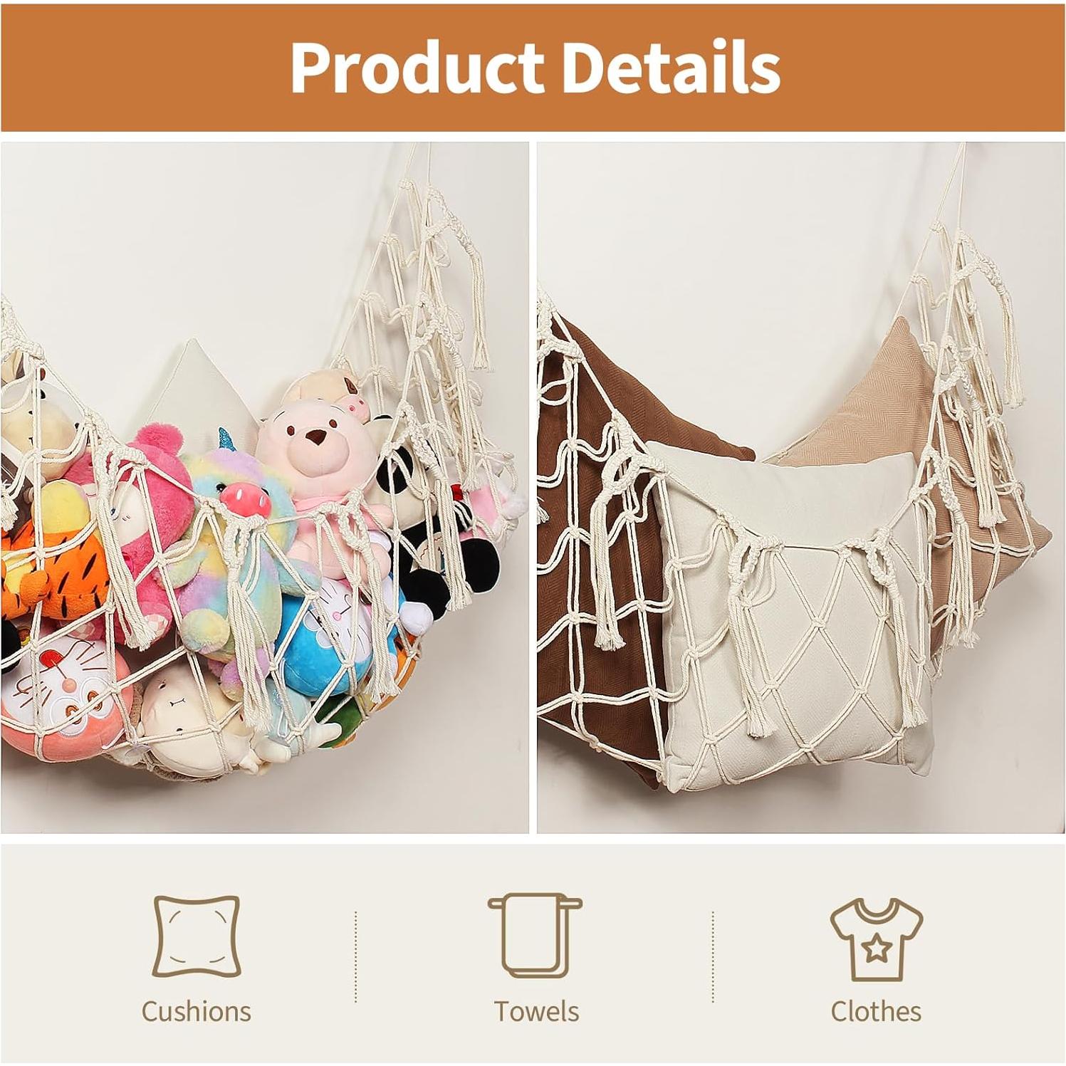 Hamaca de Peluches Aufee Crema 152.4x38.1cm Ajustable