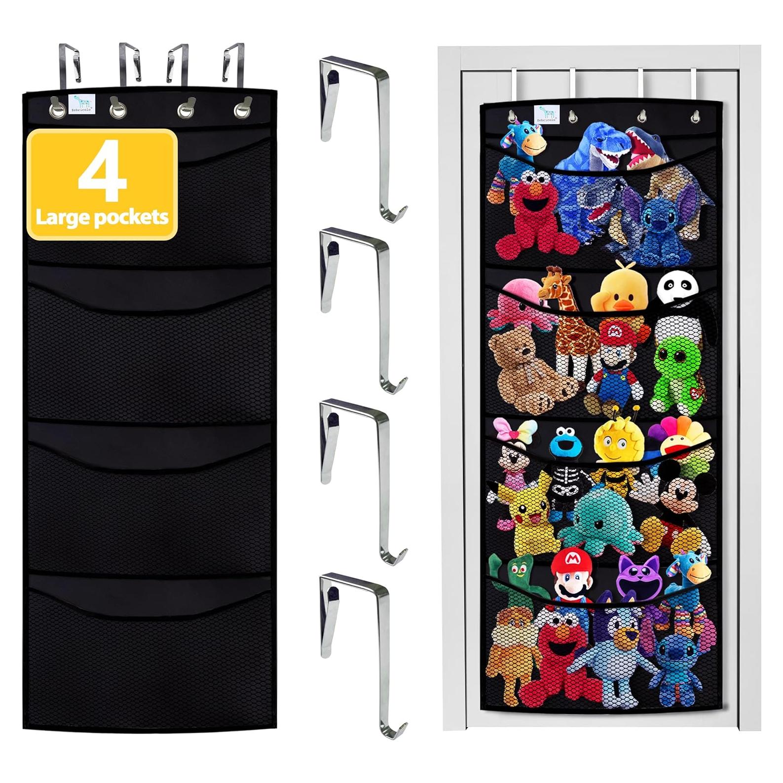 Organizador de Peluches Zebricolo Negro 70x24" Alta Capacidad