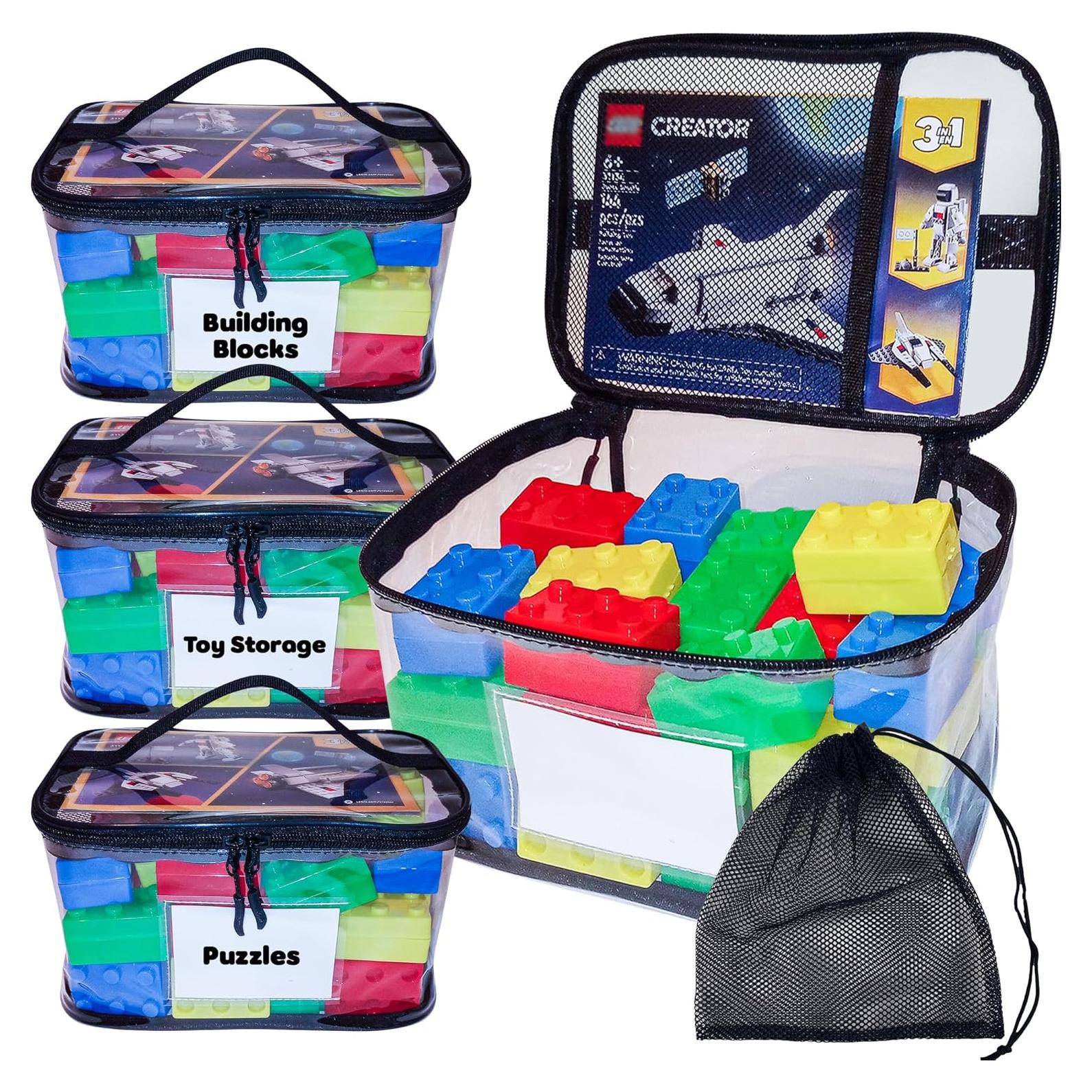 Paquete de 4 Bolsas Transparentes MT.BAY para Juguetes 24x17x14cm