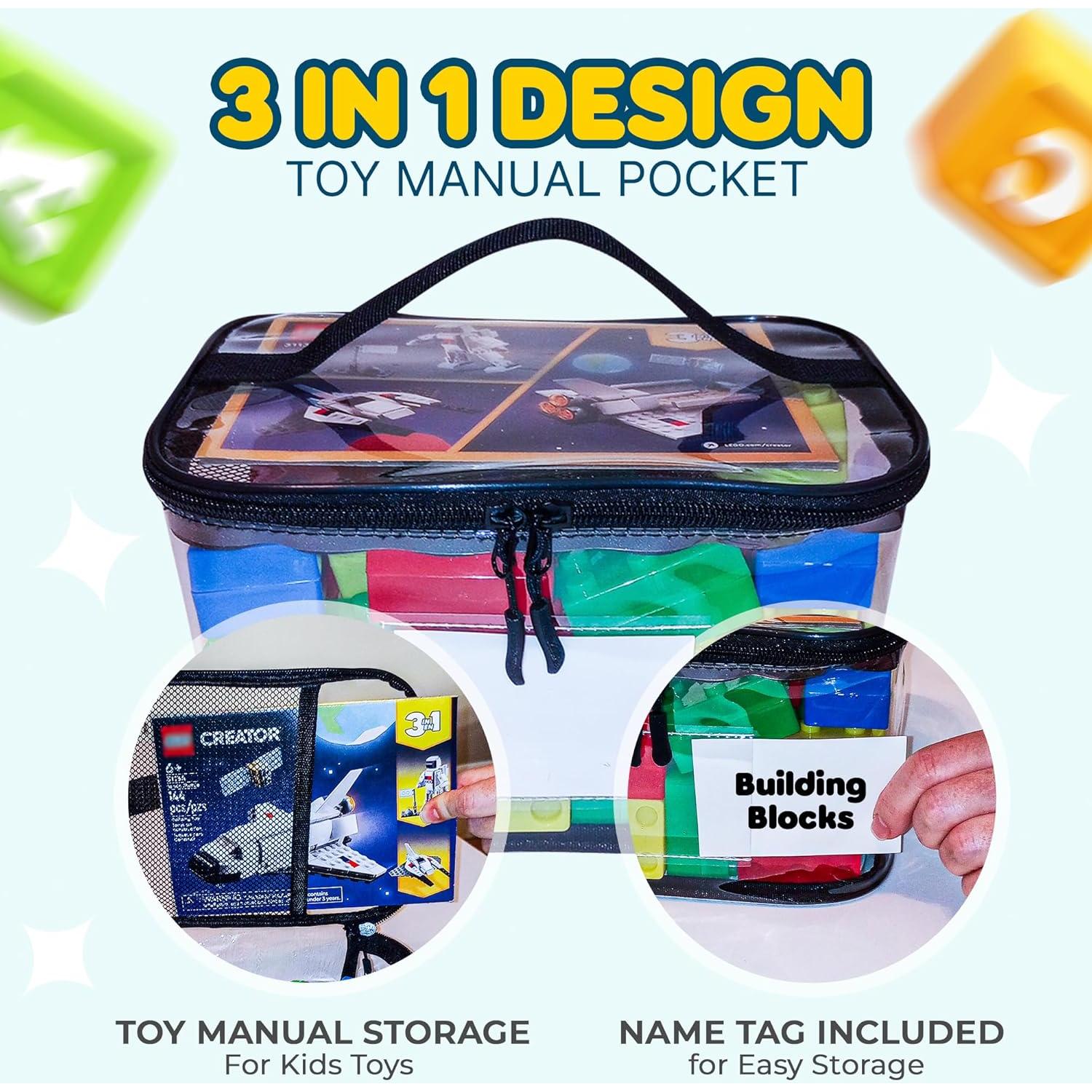 Paquete de 4 Bolsas Transparentes MT.BAY para Juguetes 24x17x14cm