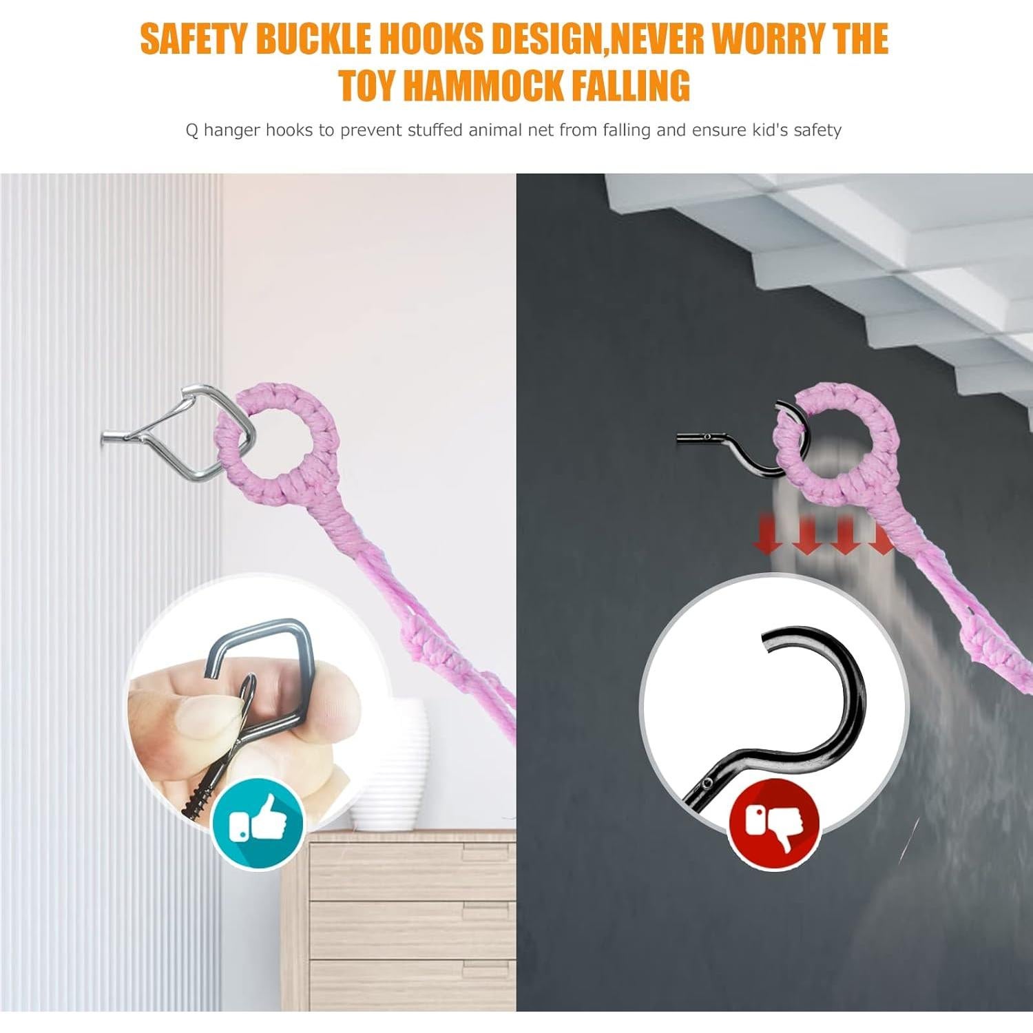 Hamaca de Almacenamiento de Peluches VISATOR 139.7x106.7cm