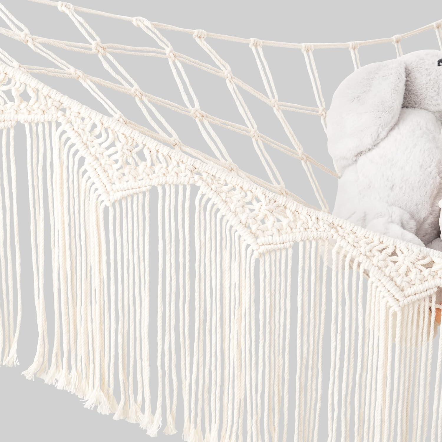 Hamaca de Almacenamiento de Juguetes Mkono 2 Piezas Macramé