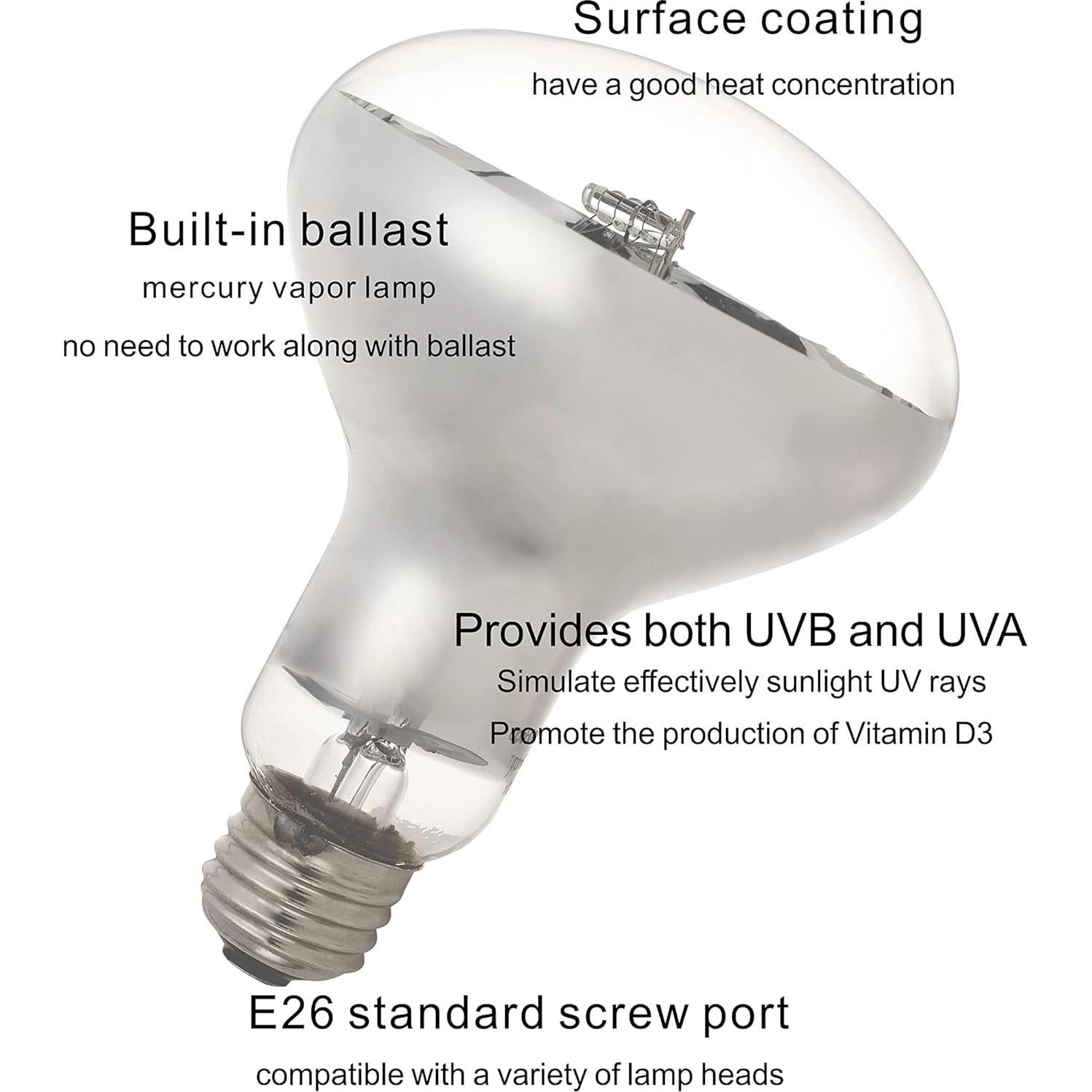 Lámpara de Calor UVB UVA 100W YauldSun para Reptiles