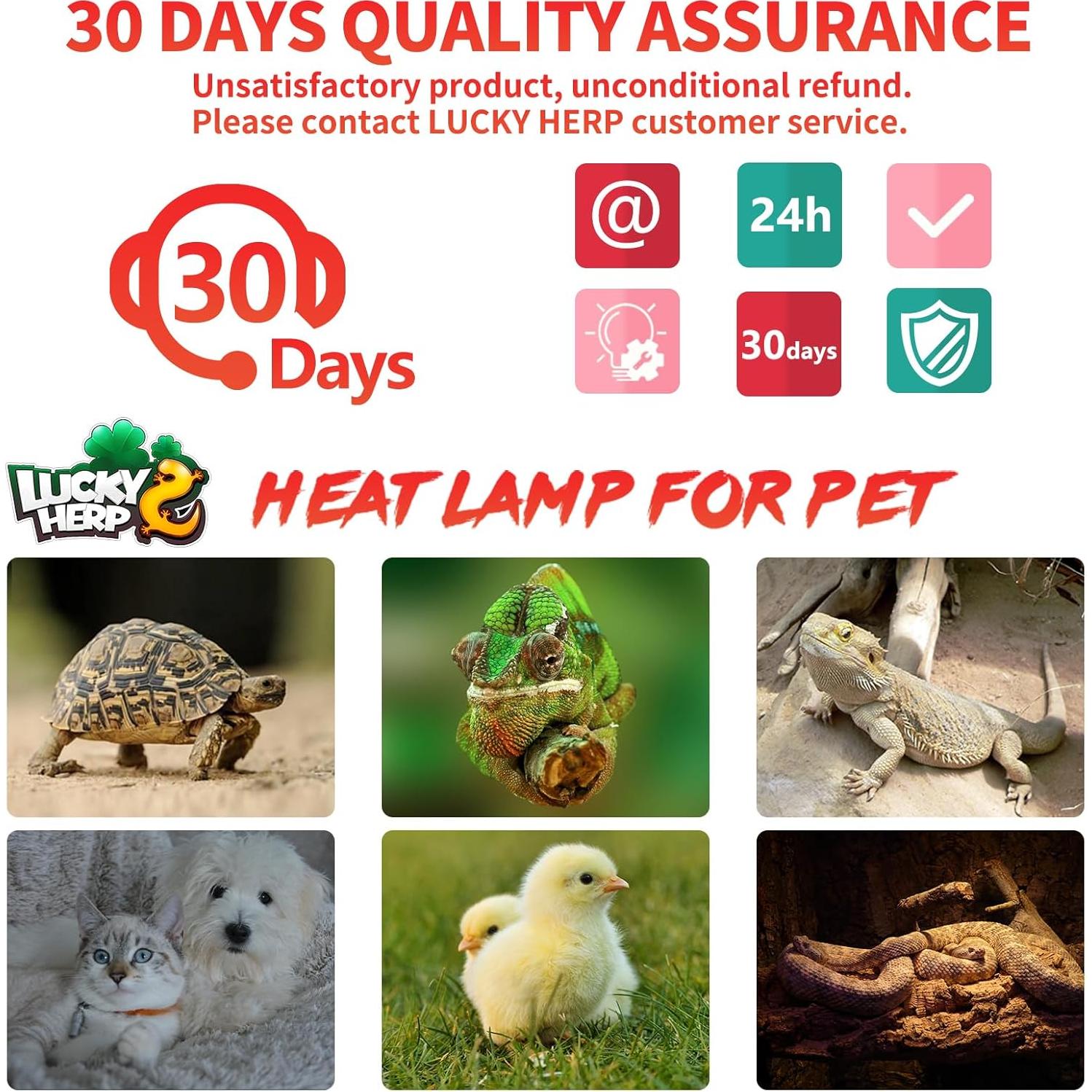 Lámpara de Calor Cerámica 100W LUCKY HERP para Reptiles
