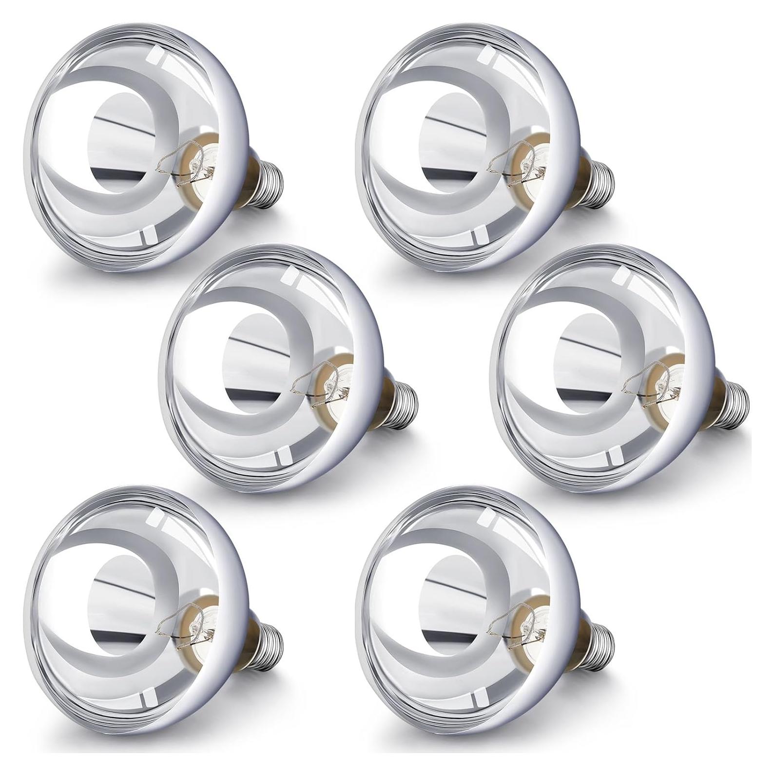 VIHOSE 6 Bombillas de Calor 250W E26 para Reptiles y Mascotas