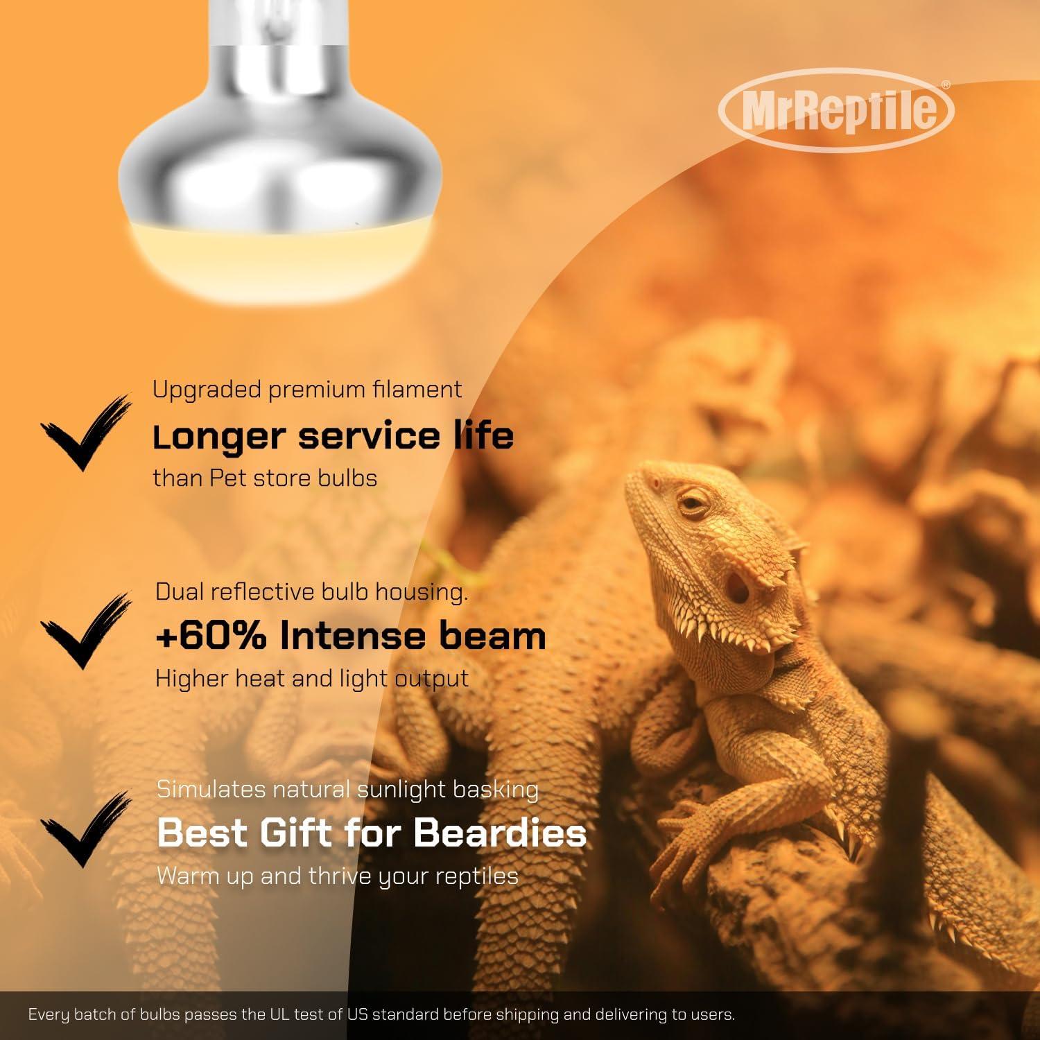 Lámpara de Calor para Reptiles MRREPTILE 100W Paquete de 2