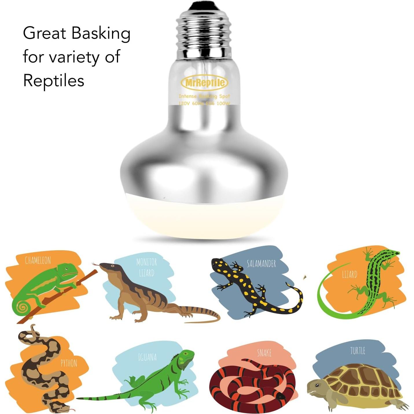 Lámpara de Calor para Reptiles MRREPTILE 100W Paquete de 2