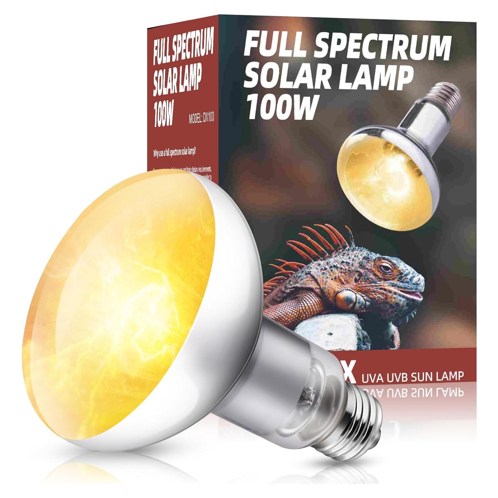 Lámpara de Calor UVB UVA 100W para Reptiles DXOPHIEX