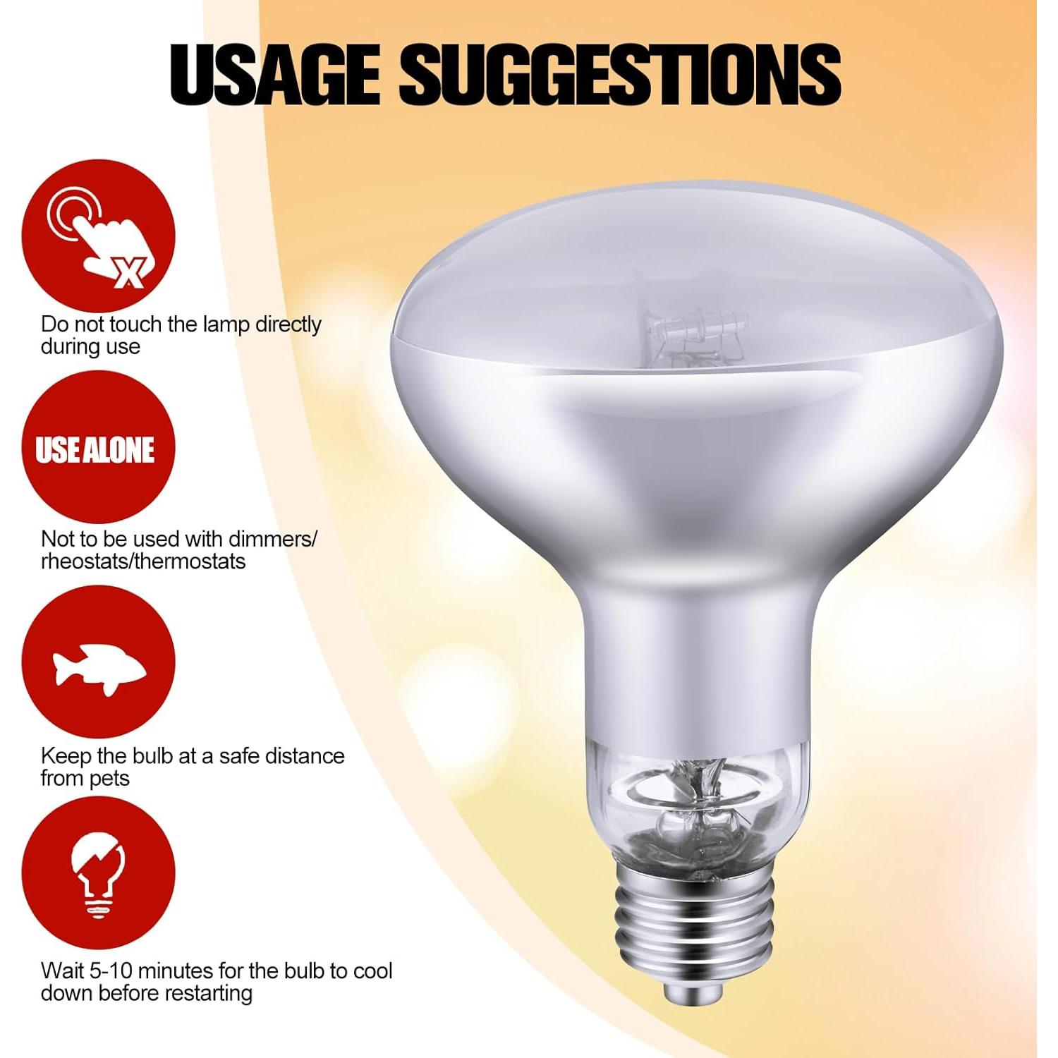 Lámpara de Calor UVB UVA 100W para Reptiles DXOPHIEX