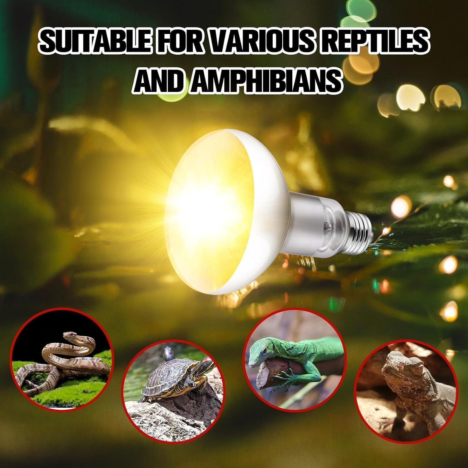 Lámpara de Calor UVB UVA 100W para Reptiles DXOPHIEX