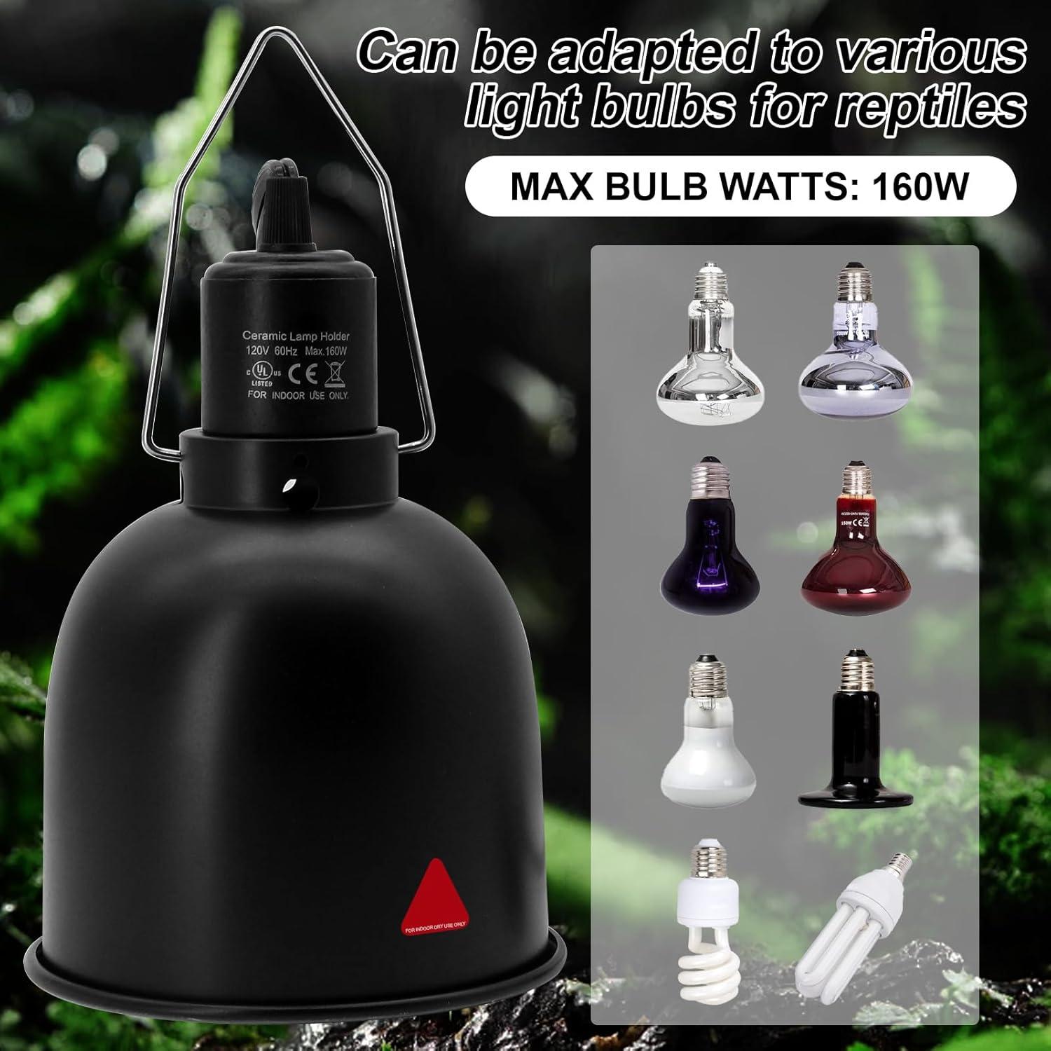 Lámpara de Reptiles MECESOR 5.5" Regulable con Doble Fijación