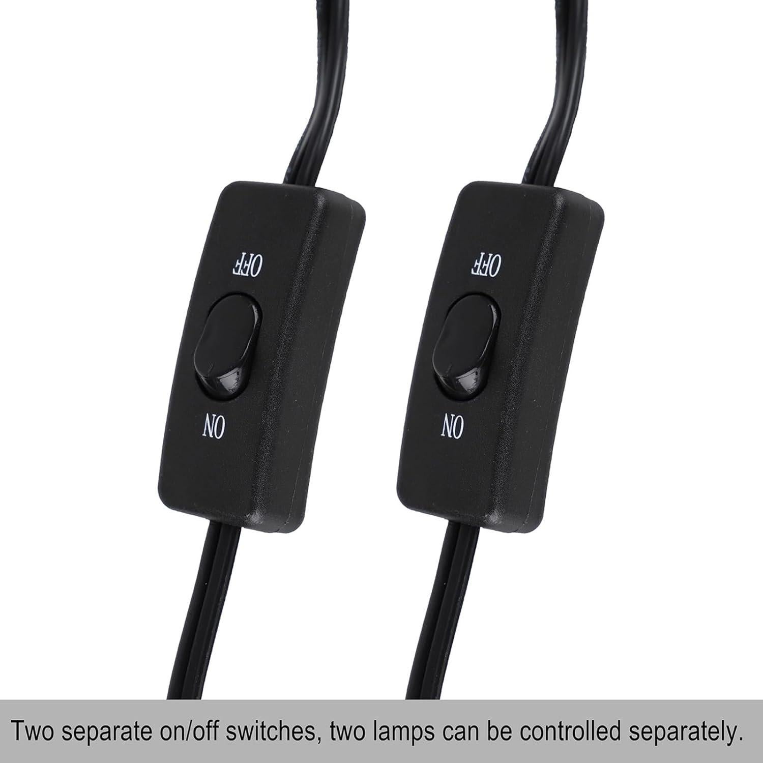 Lámpara de Calor Doble DXOPHIEX 38 cm 150W para Reptiles