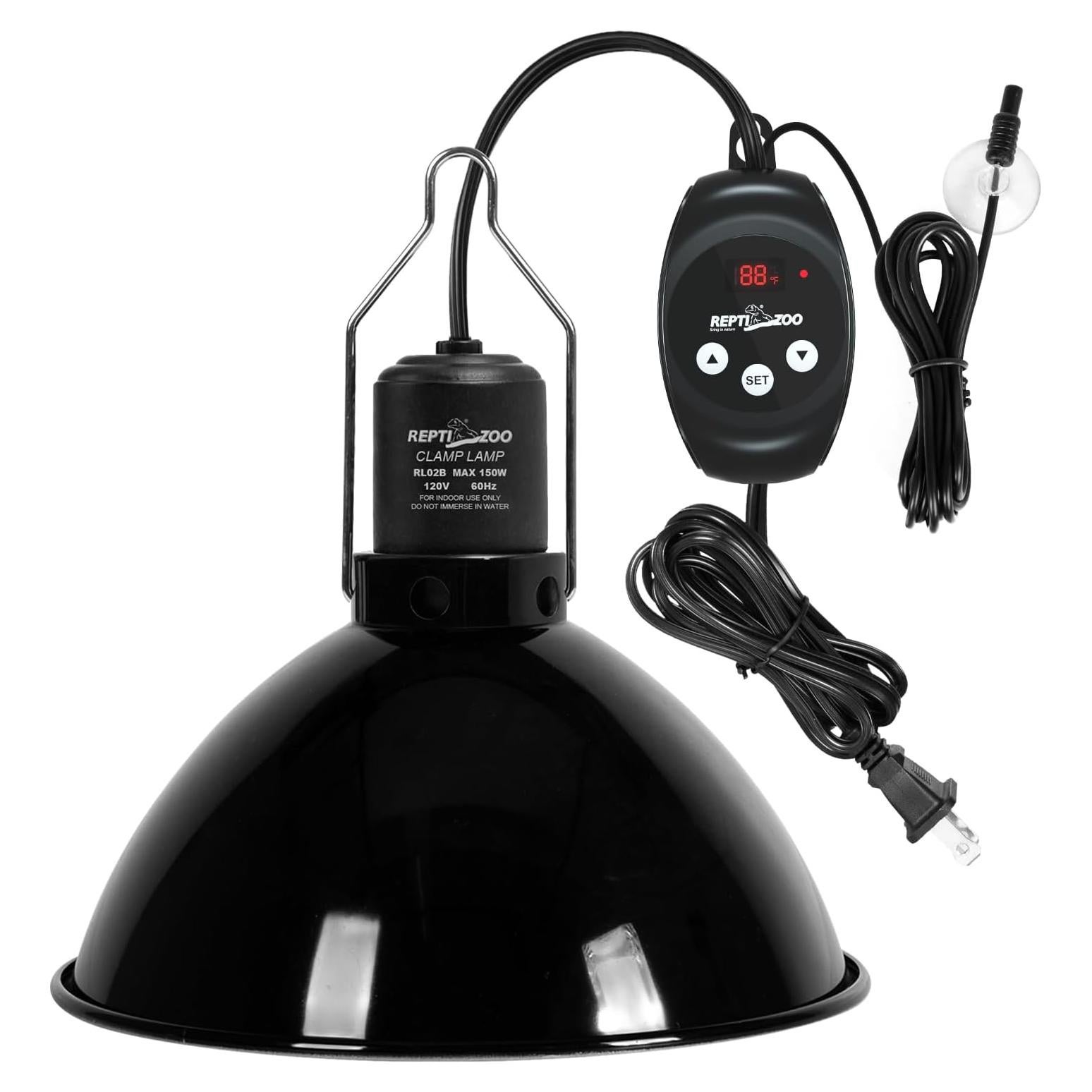 Lámpara de Reptiles REPTIZOO con Termostato Regulable 150W