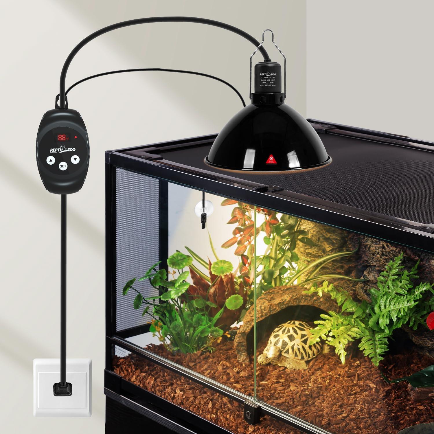 Lámpara de Reptiles REPTIZOO con Termostato Regulable 150W