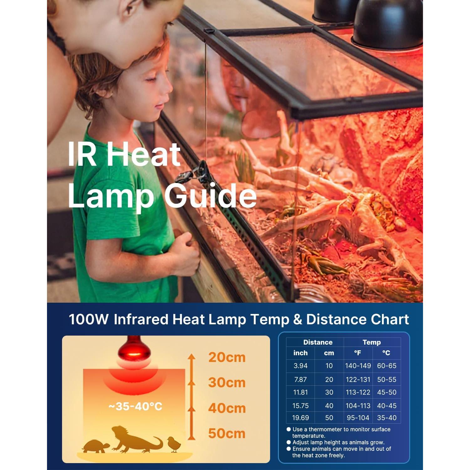 Bombillas de Calor Infrarrojo FLSNT 100W para Reptiles