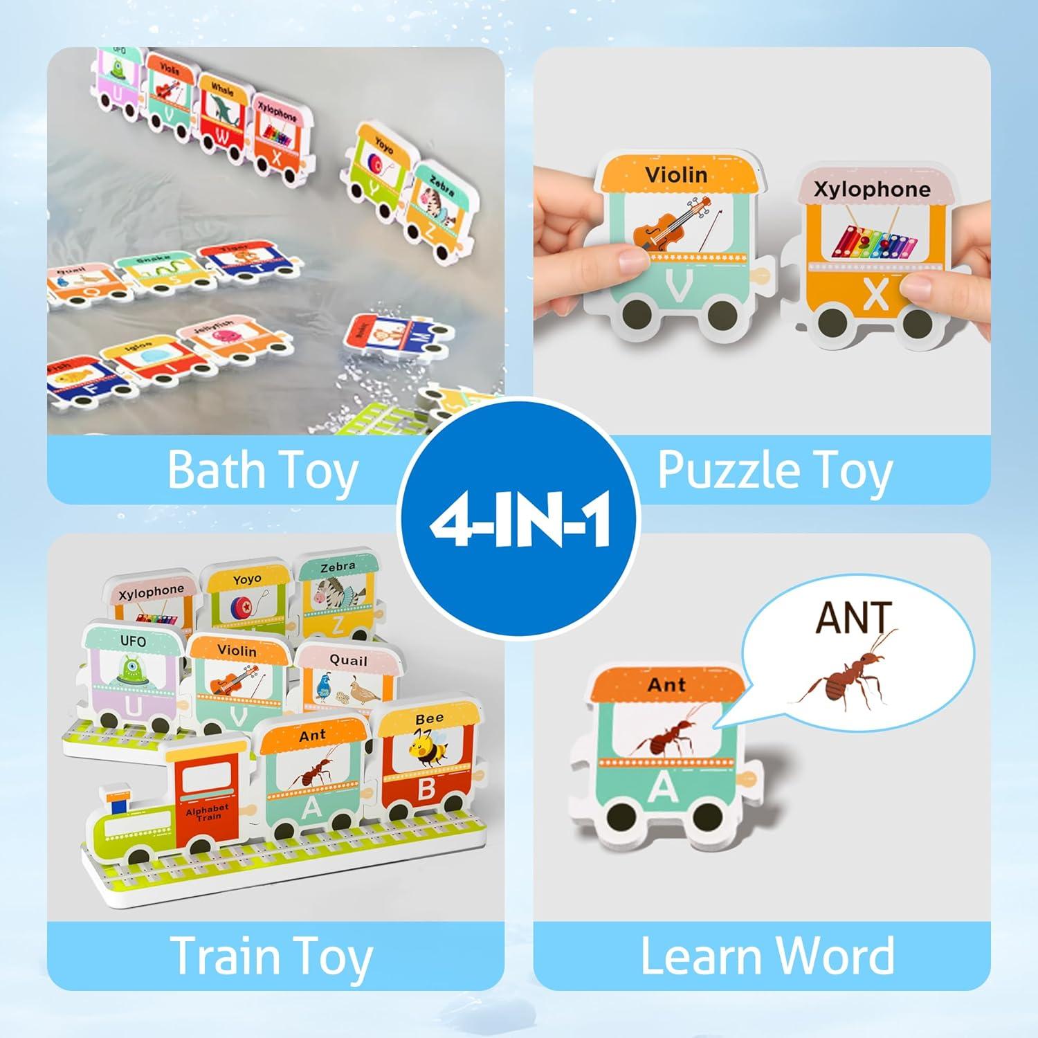 Organizador de Juguetes de Baño iPlay, iLearn con Letras de Espuma