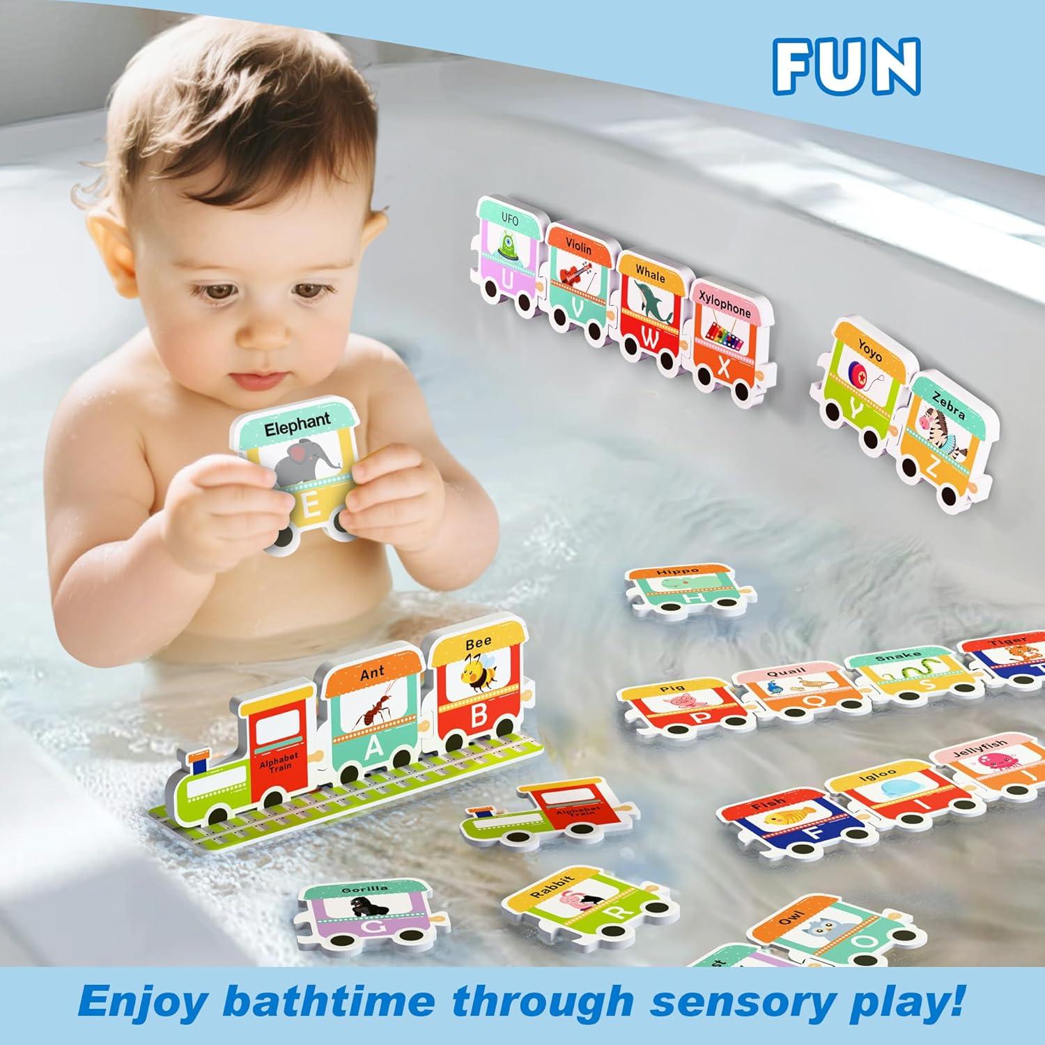 Organizador de Juguetes de Baño iPlay, iLearn con Letras de Espuma