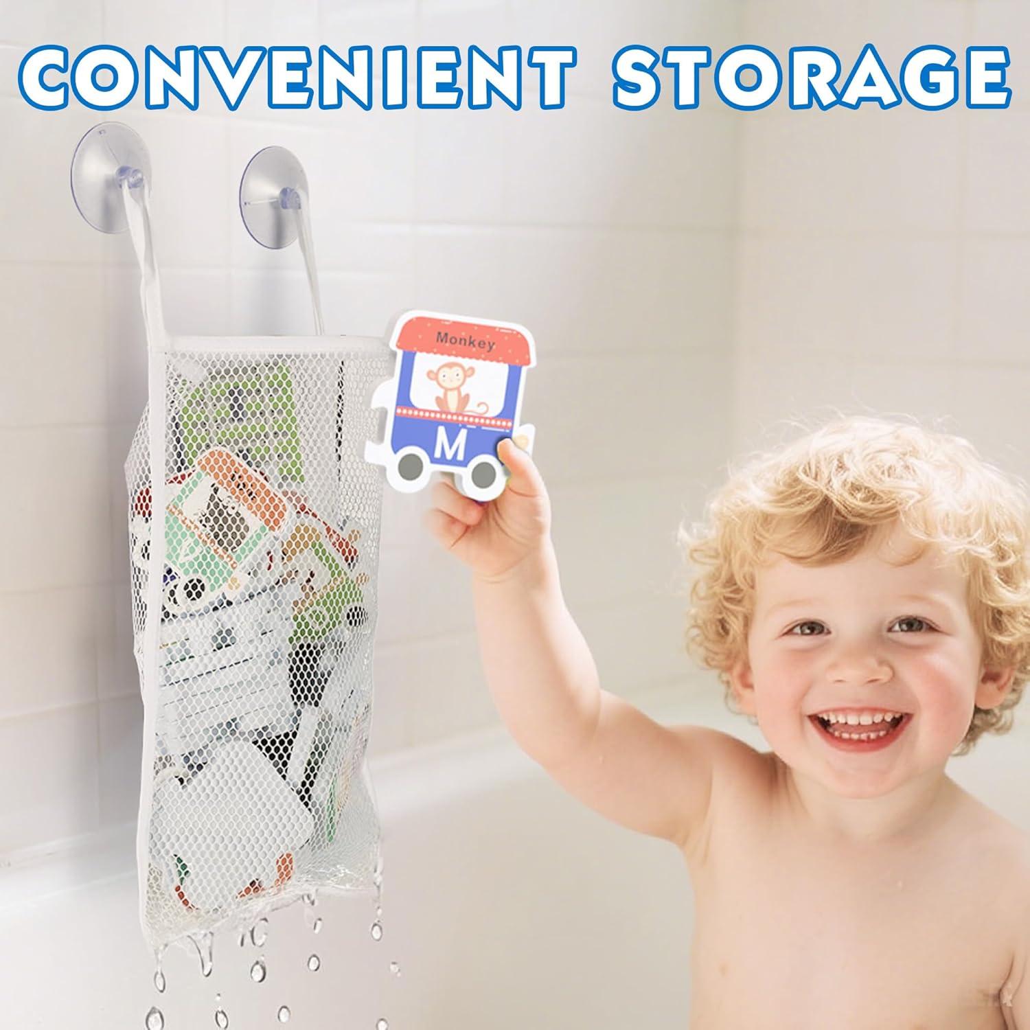 Organizador de Juguetes de Baño iPlay, iLearn con Letras de Espuma