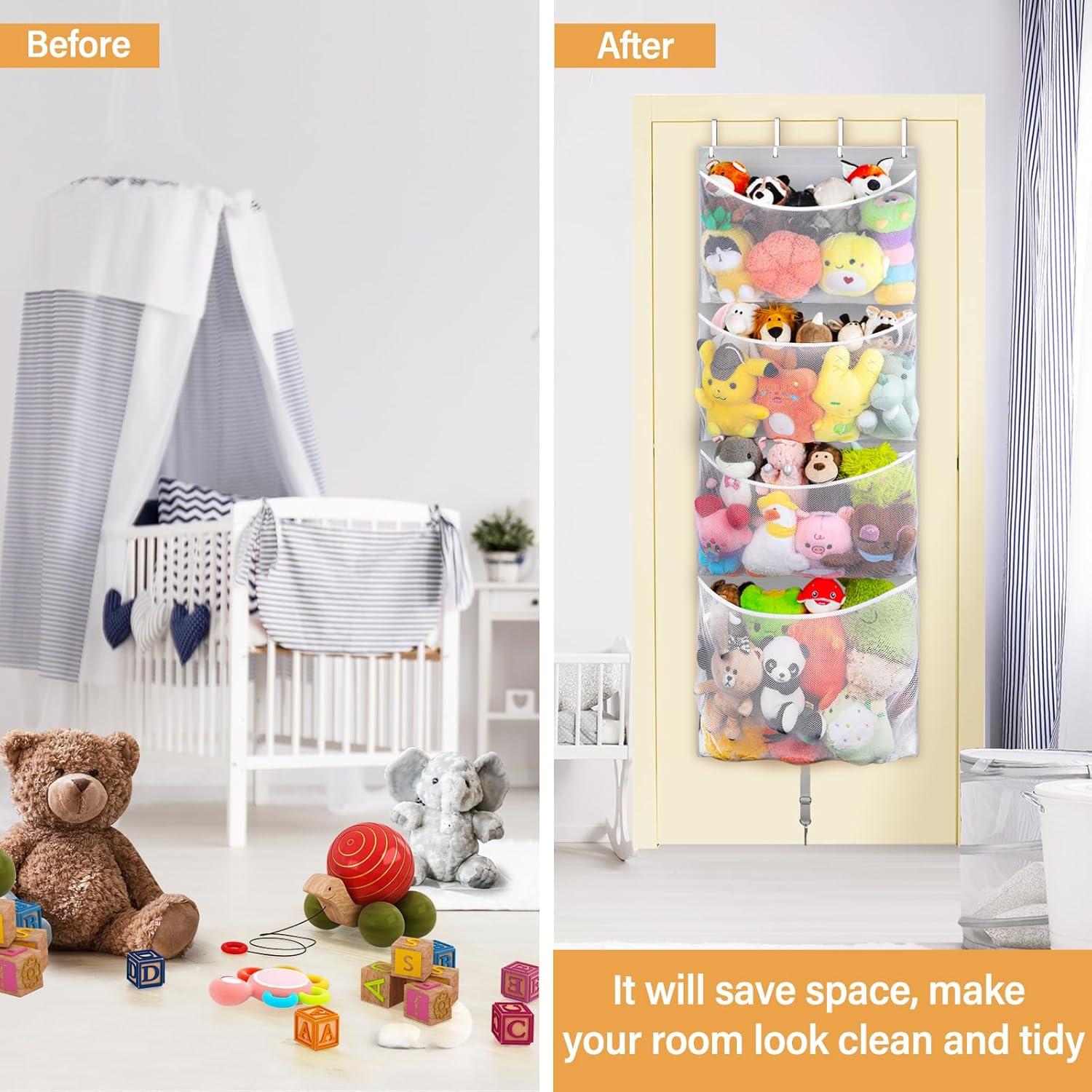 Organizador Colgante de Peluches Woodoulogy 160x59 cm Gris