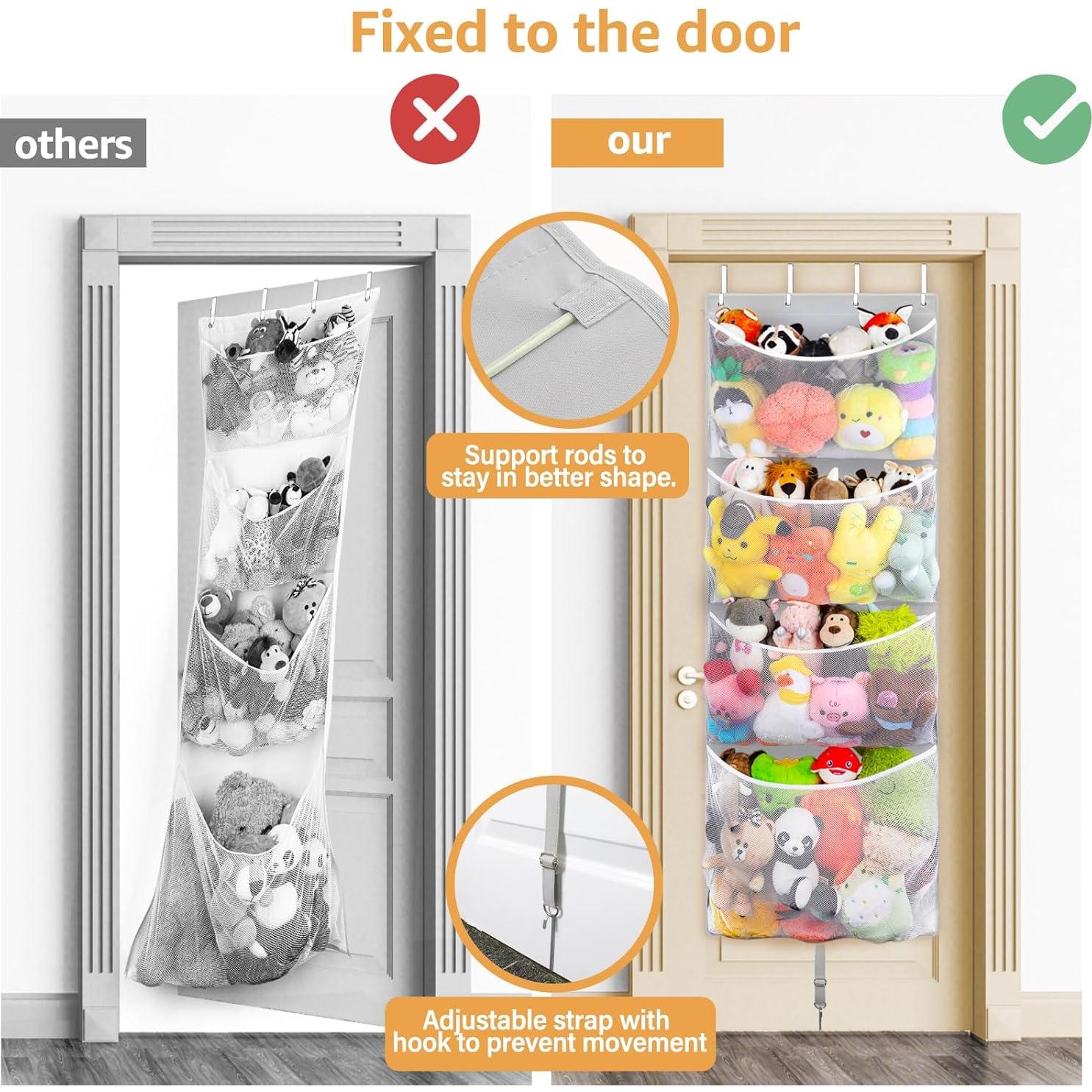 Organizador Colgante de Peluches Woodoulogy 160x59 cm Gris