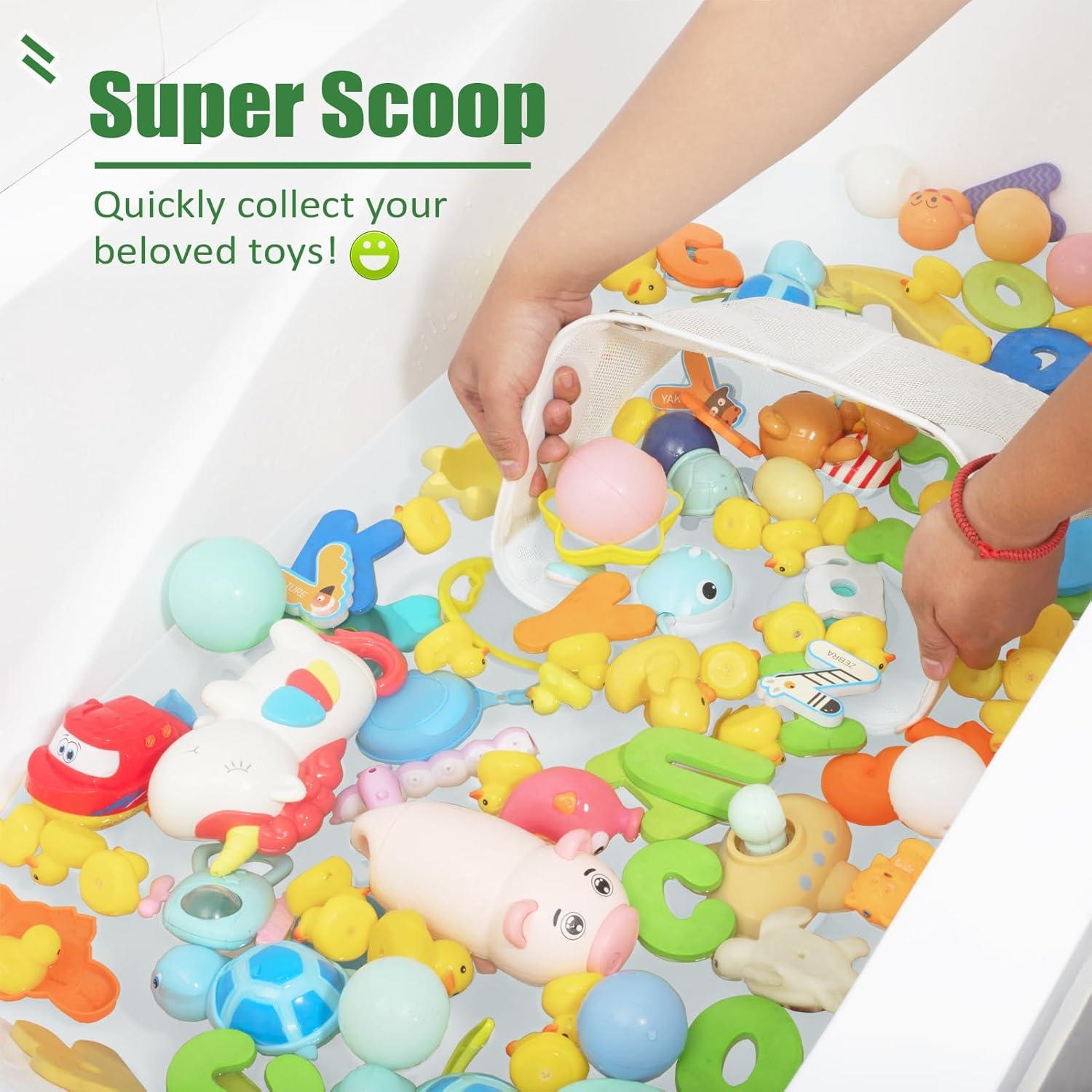 Organizador de Juguetes de Baño Quick Scoop Blanco - Gran Capacidad