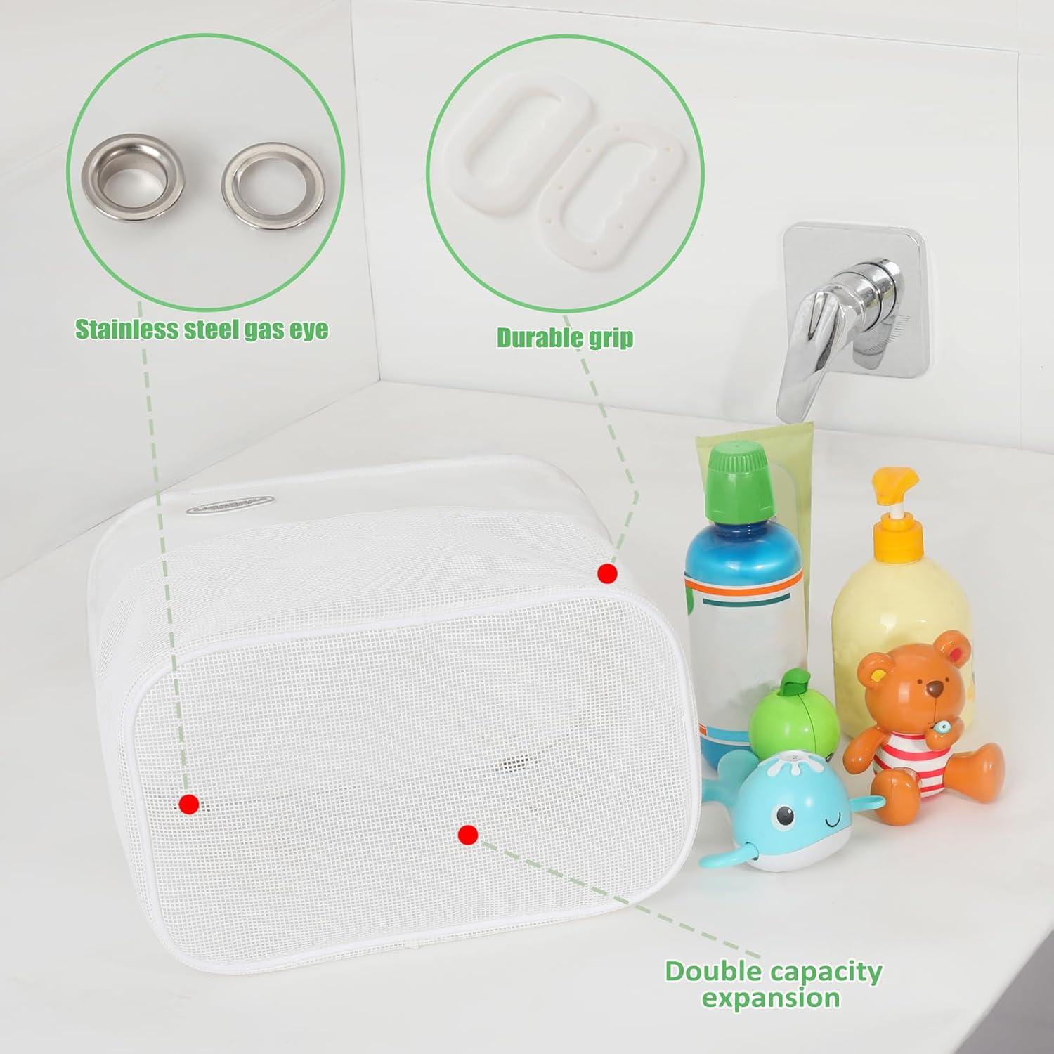 Organizador de Juguetes de Baño Quick Scoop Blanco - Gran Capacidad