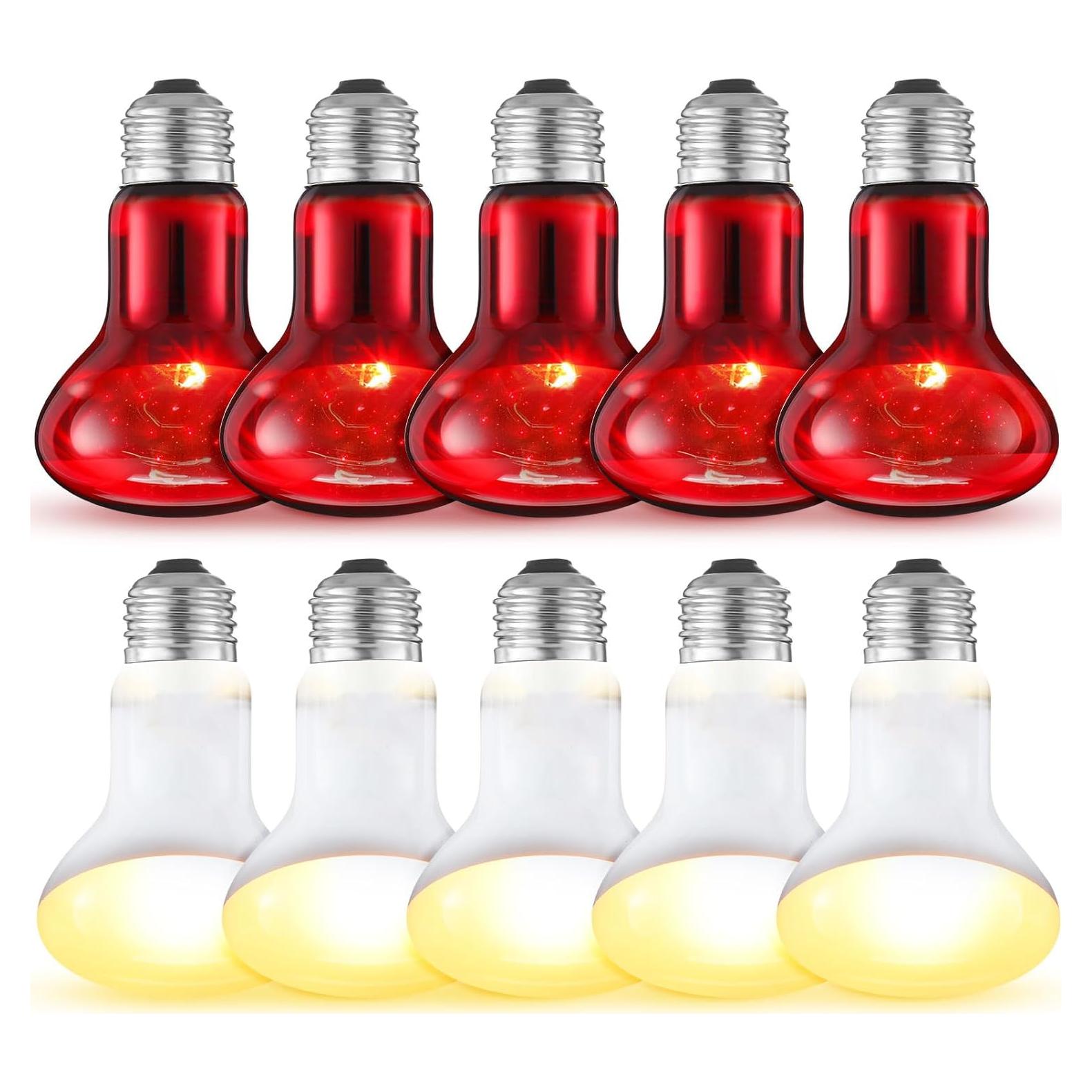 Set de 10 Bombillas de Calor para Reptiles Kittmip 75W