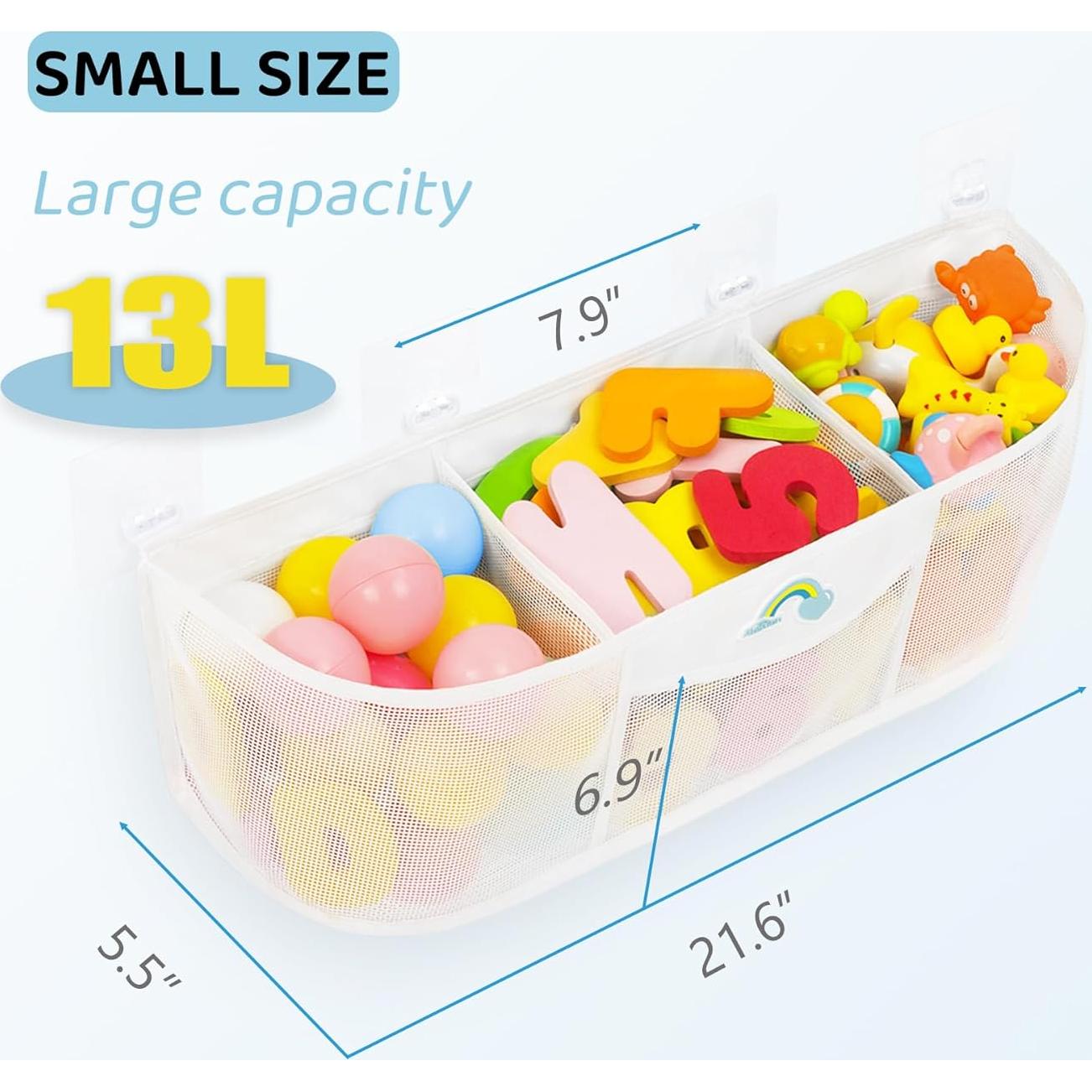 Organizador de juguetes de baño Austion 13L 3 compartimentos